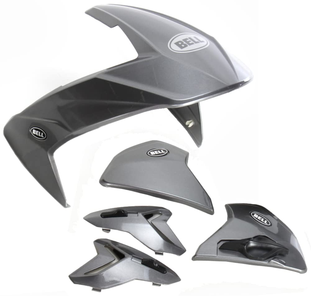 BELL Mag-9 Visor & Vent Kit for Street Motorcycle Helmets - Titanium Finish, One Size Fits All - Upgrade Your Ride Comfort & Style for Urban Commuting & Long-Distance Tours