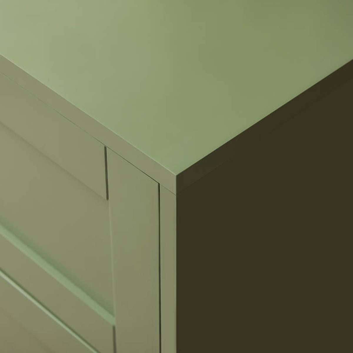 Eros Six-Drawer Dresser in Sage Green - Stylish Storage Solution for Bedroom, Living Room, or Nursery Organization
