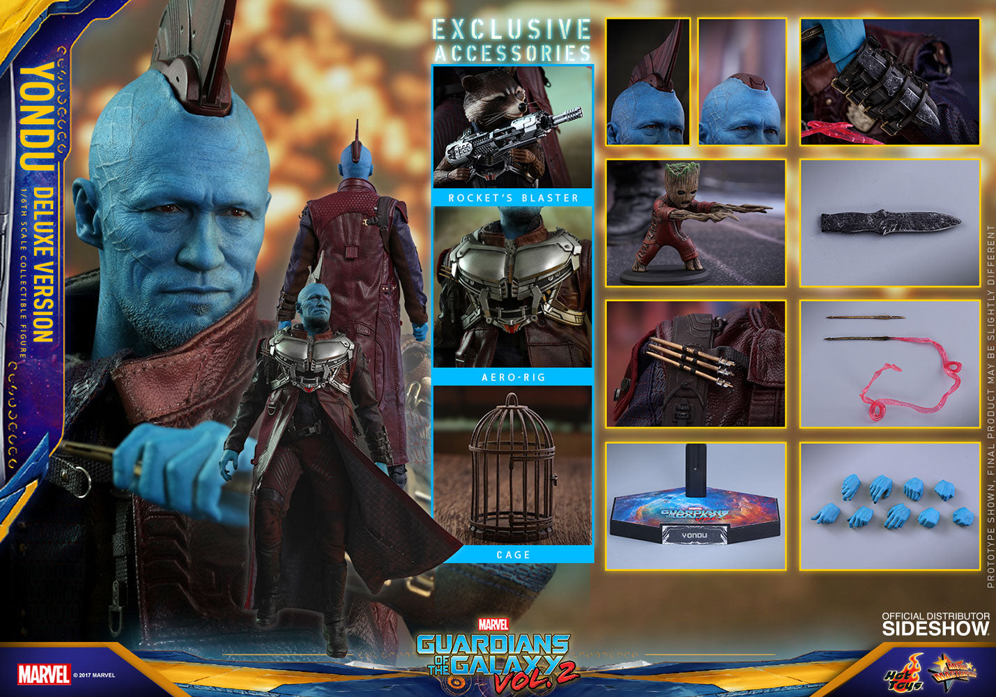 Hot Toys Marvel Guardians of The Galaxy Vol. 2 Yondu Deluxe Version 1/6 Scale 12