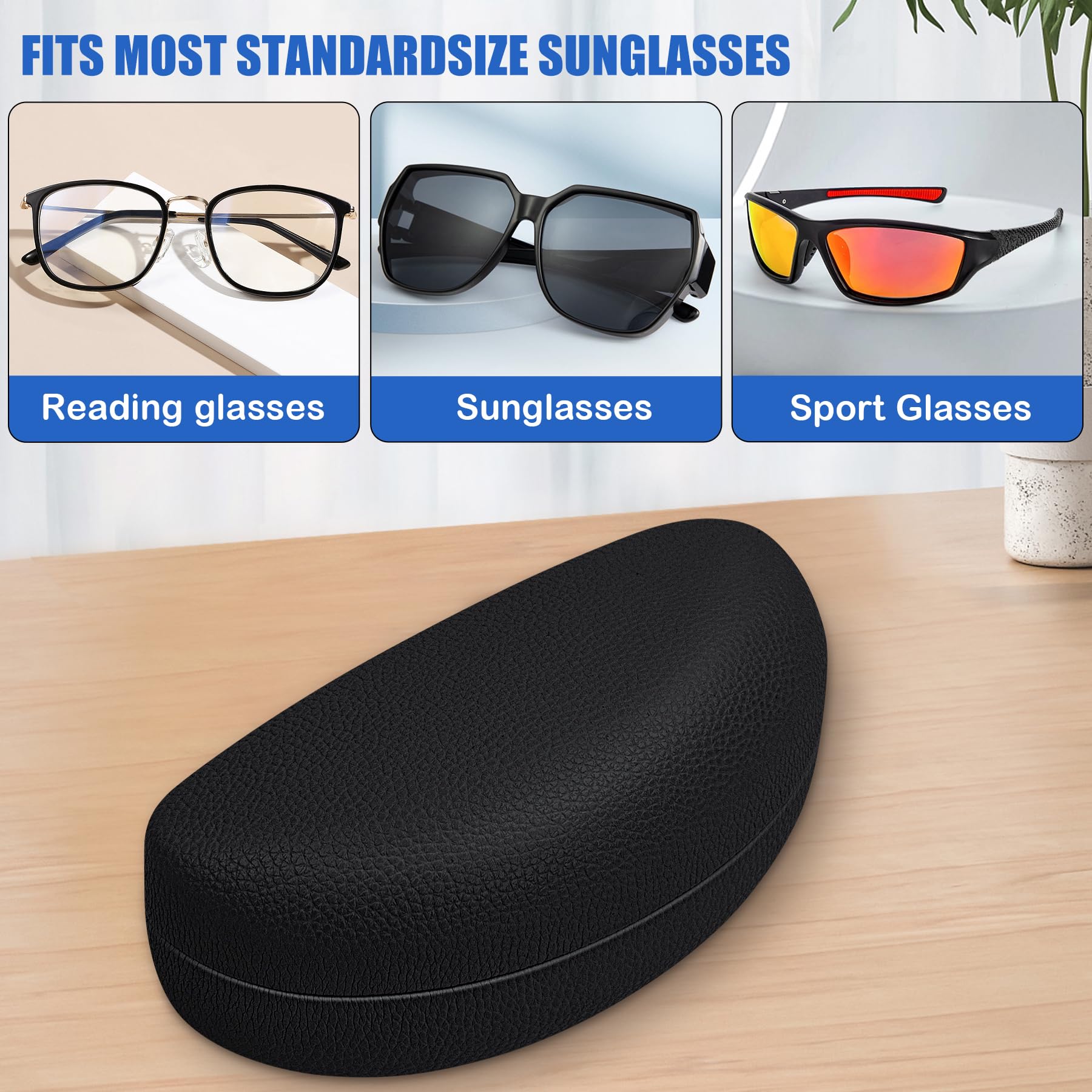 Premium Genuine Leather Extra Large Sunglasses Case for Oversized Glasses – Travel, Beach & Outdoor Protection for Ray-Ban, Oakley & Designer Shades