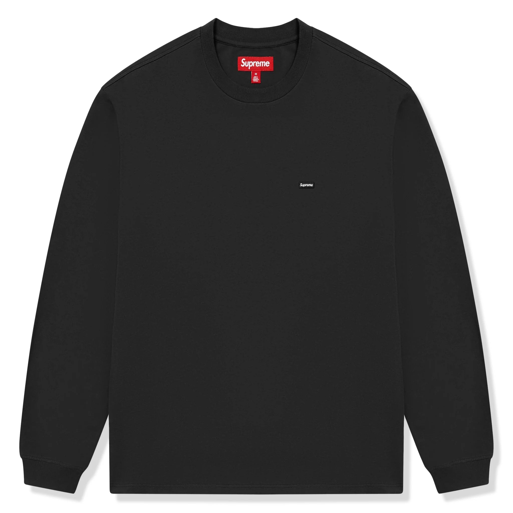 Supreme Small Box Logo Long Sleeve Black T-Shirt for Men - Streetwear Fashion, Casual Wear & Urban Style - Perfect for Everyday Outfits, Layering & Street Style Looks