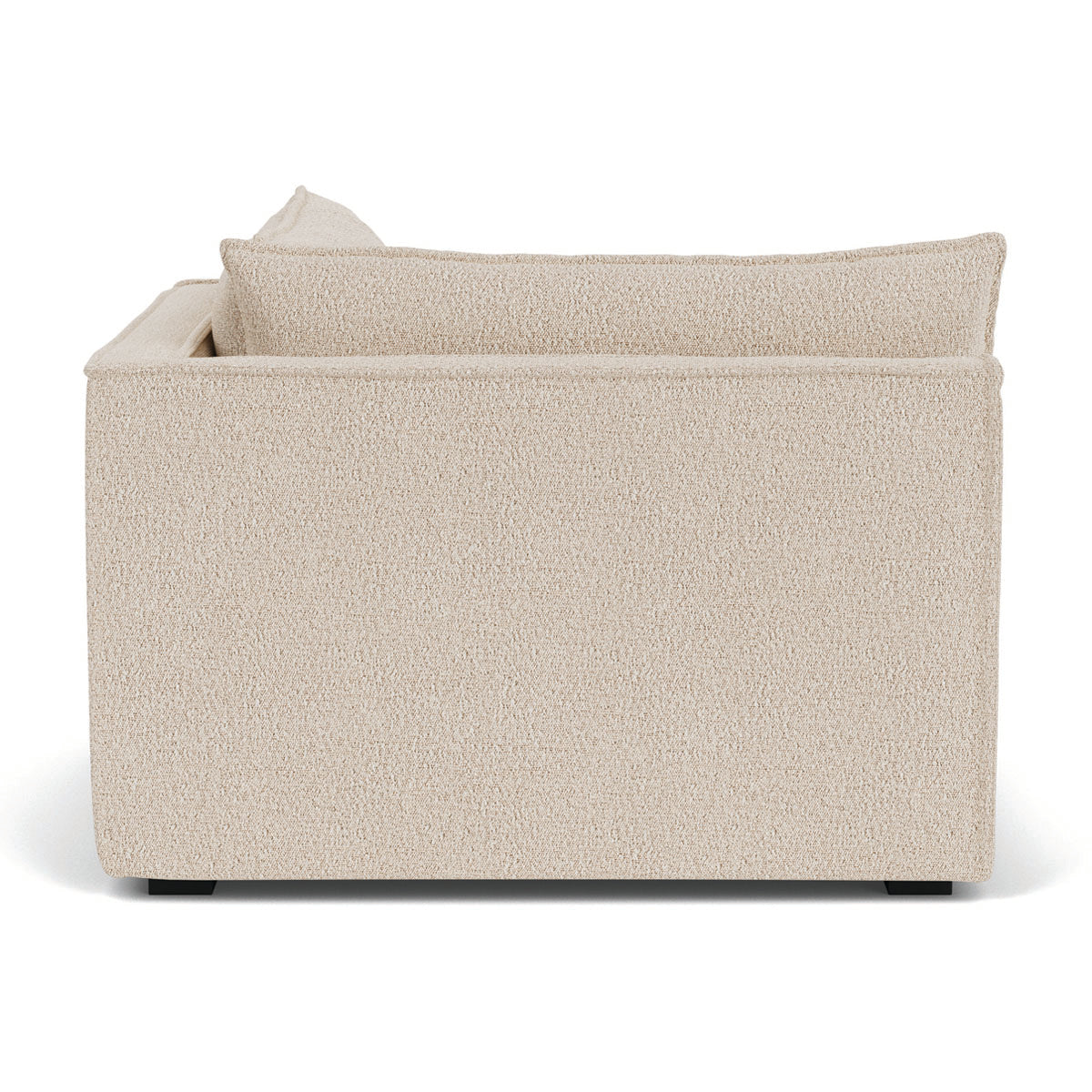 Daphne Boucle 1 Seater Right Corner Modular Sofa - Modern Comfortable Sectional Couch for Small Spaces, Living Room, Apartment & Office Use