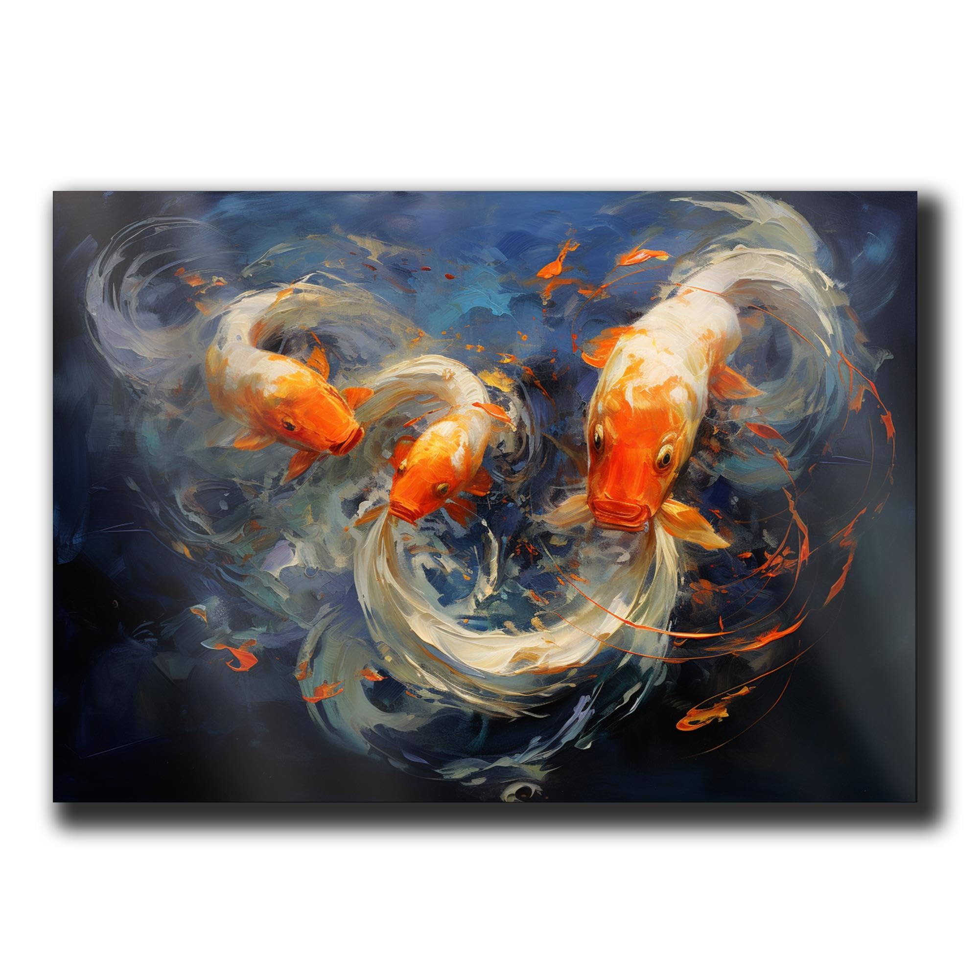 Japanese Koi Fish Art Print - Zen Wall Decor for Home & Kitchen | Koi Pond Poster, Asian-Inspired Wall Art for Living Room, Bedroom & Office Decor