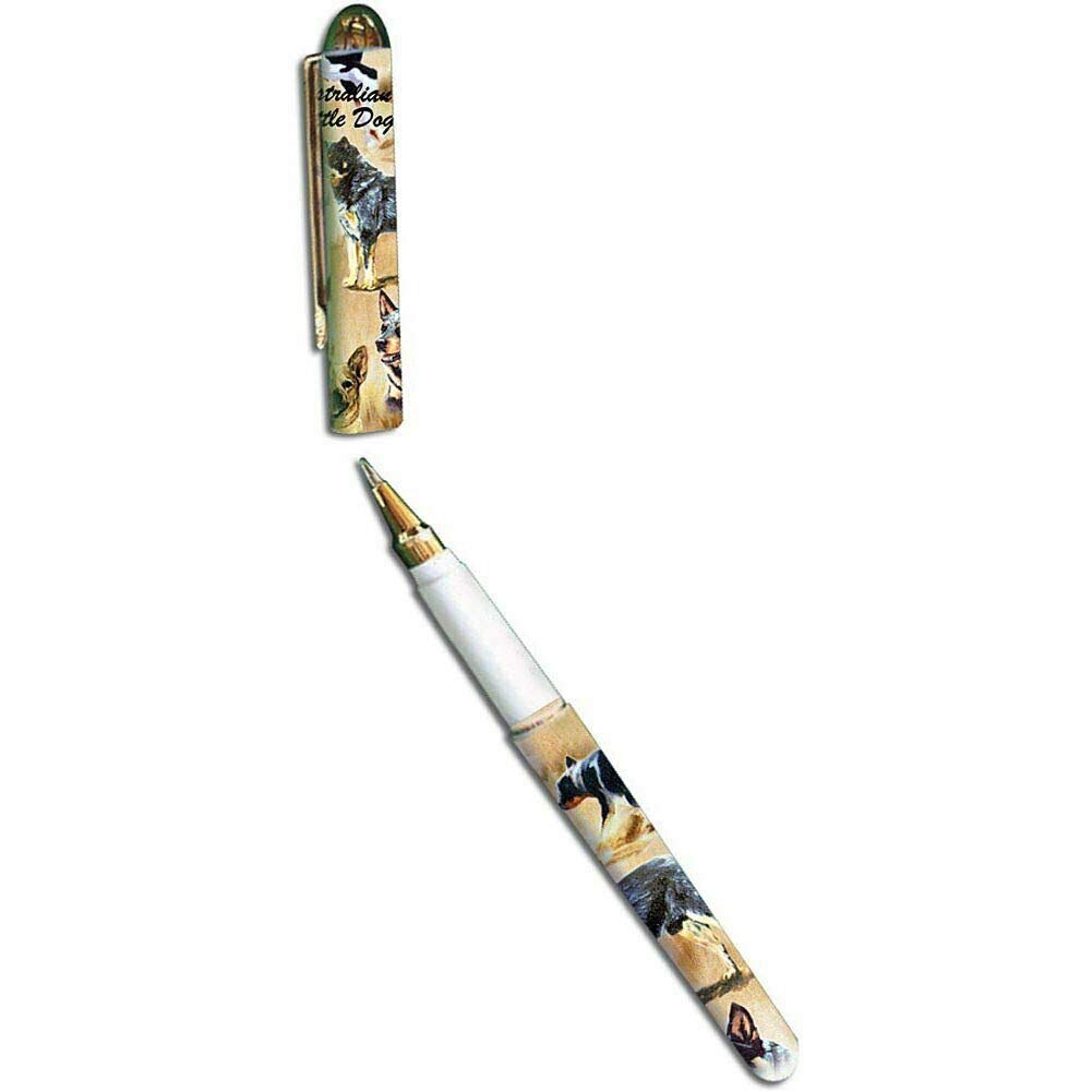Premium Australian Cattle Dog Design Ballpoint Pens - 50 Pack Bulk Wholesale - Perfect for Office, School & Gift Giving - Ruth Maystead Collection