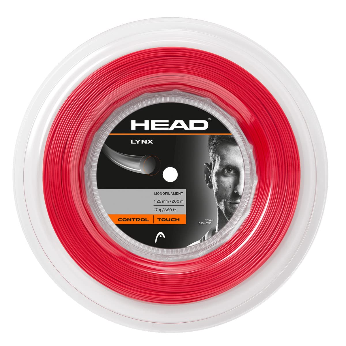 HEAD Unisex Lynx Roll Tennis String - 18 Gauge, Red (281794-RD 18) | Durable Nylon Tennis String for Adults | Perfect for Tennis Racket Restringing & Performance Play