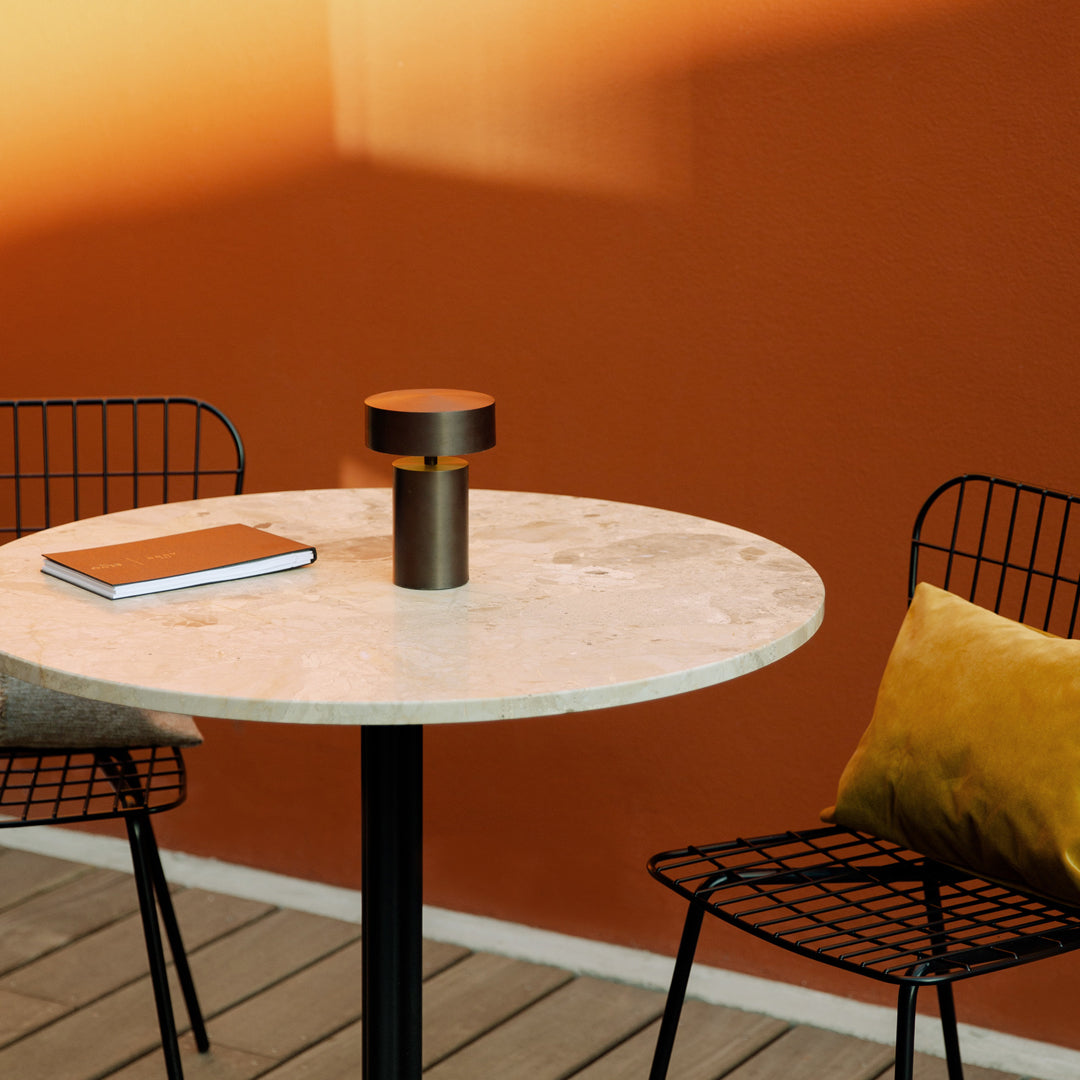 Modern Round Harbour Column Dining Table - Stylish & Durable for Kitchen, Dining Room, and Outdoor Entertaining
