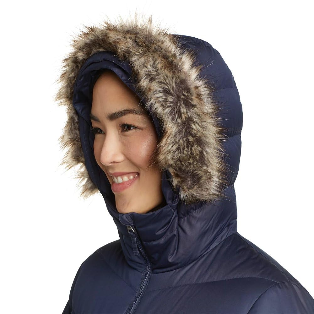 Eddie Bauer Women's Classic Down Parka - Lightweight Warm Winter Coat for Cold Weather, Water-Resistant, Hooded Jacket for Outdoor Activities & Daily Wear