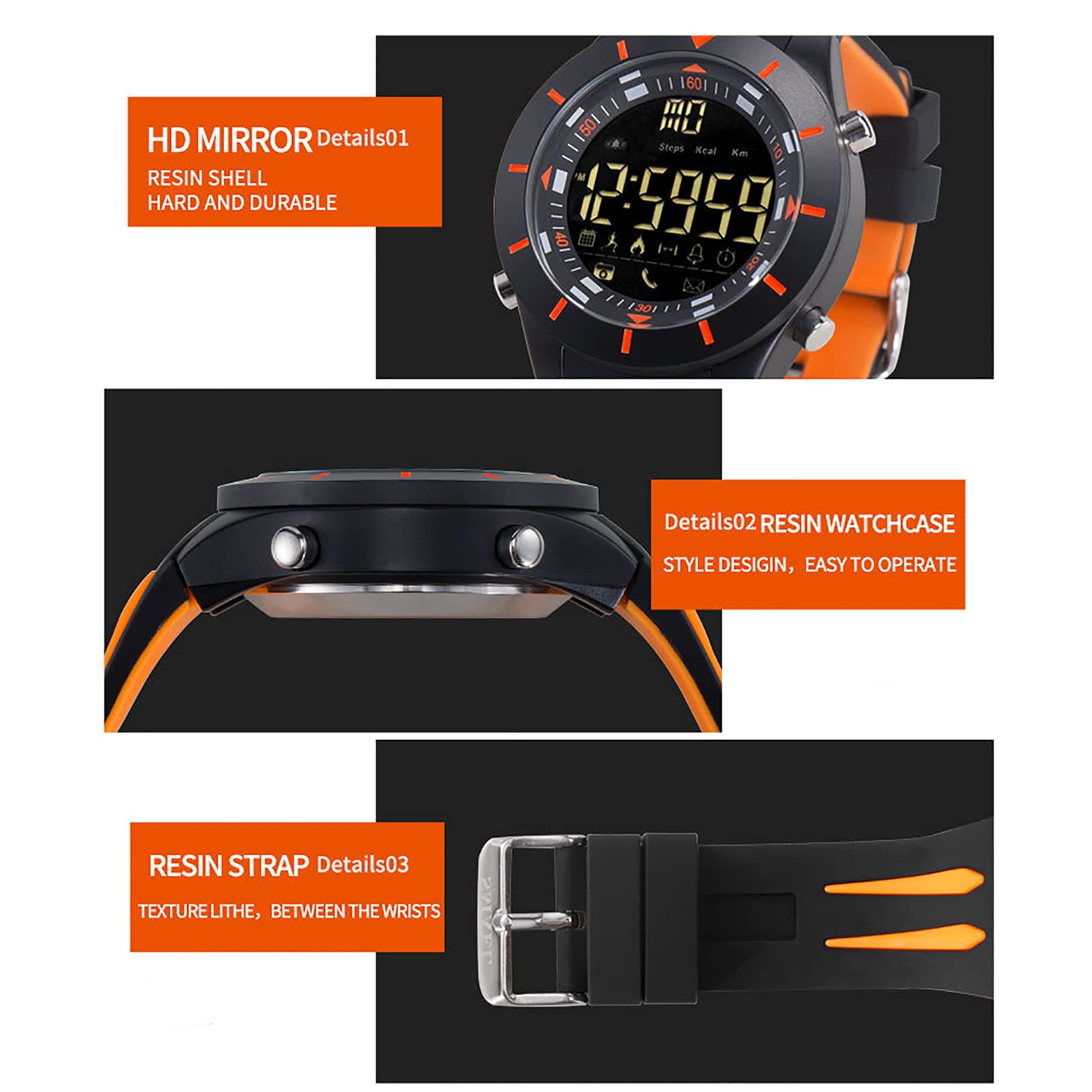 Smart Watch for Men - Multifunctional Fitness Tracker with Pedometer, Waterproof Sports Watch, Calendar & Heart Rate Monitor - Perfect for Running, Gym & Outdoor Activities