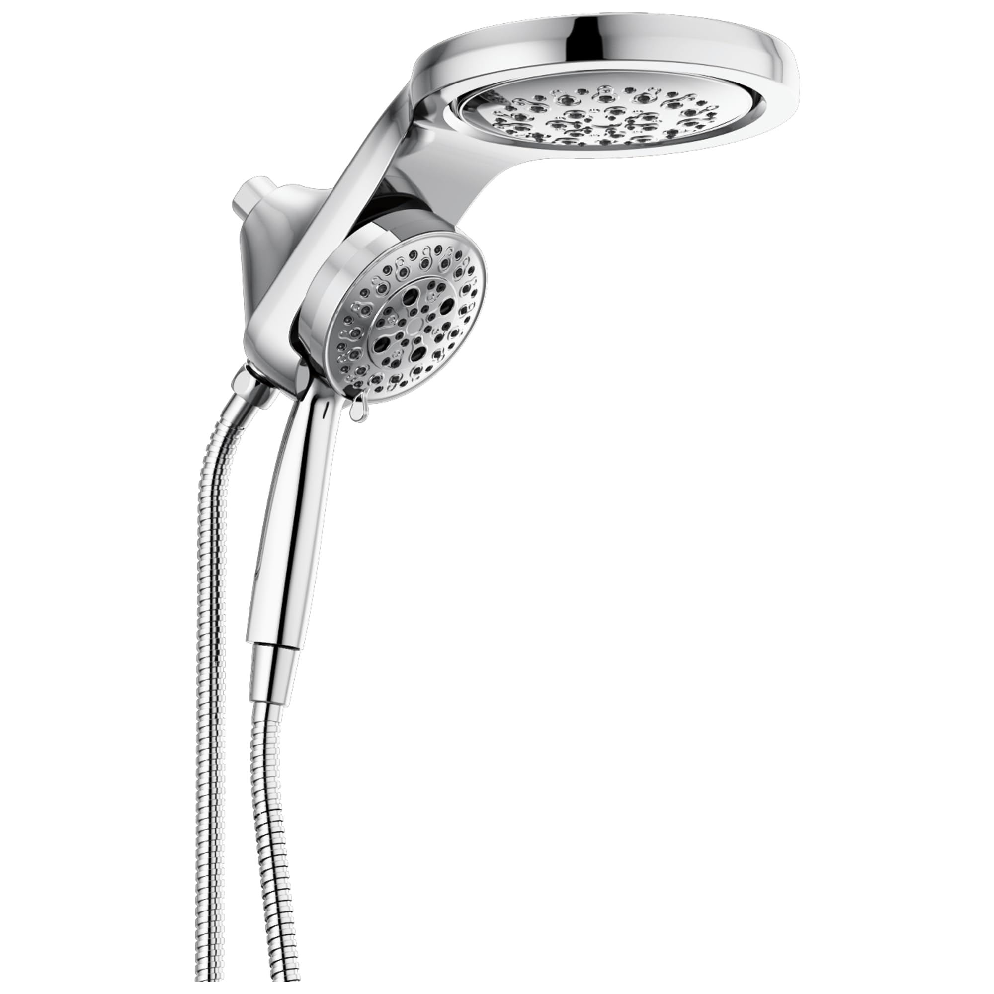 Delta Faucet HydroRain 5-Spray H2Okinetic Dual Shower Head with Handheld Spray - Chrome Shower Head with Hose, 1.75 GPM Flow Rate, Lumicoat Chrome Finish (Model 58680-PR) - Perfect for Bathroom Renovation, Spa-Like Shower Experience & Water Conservation