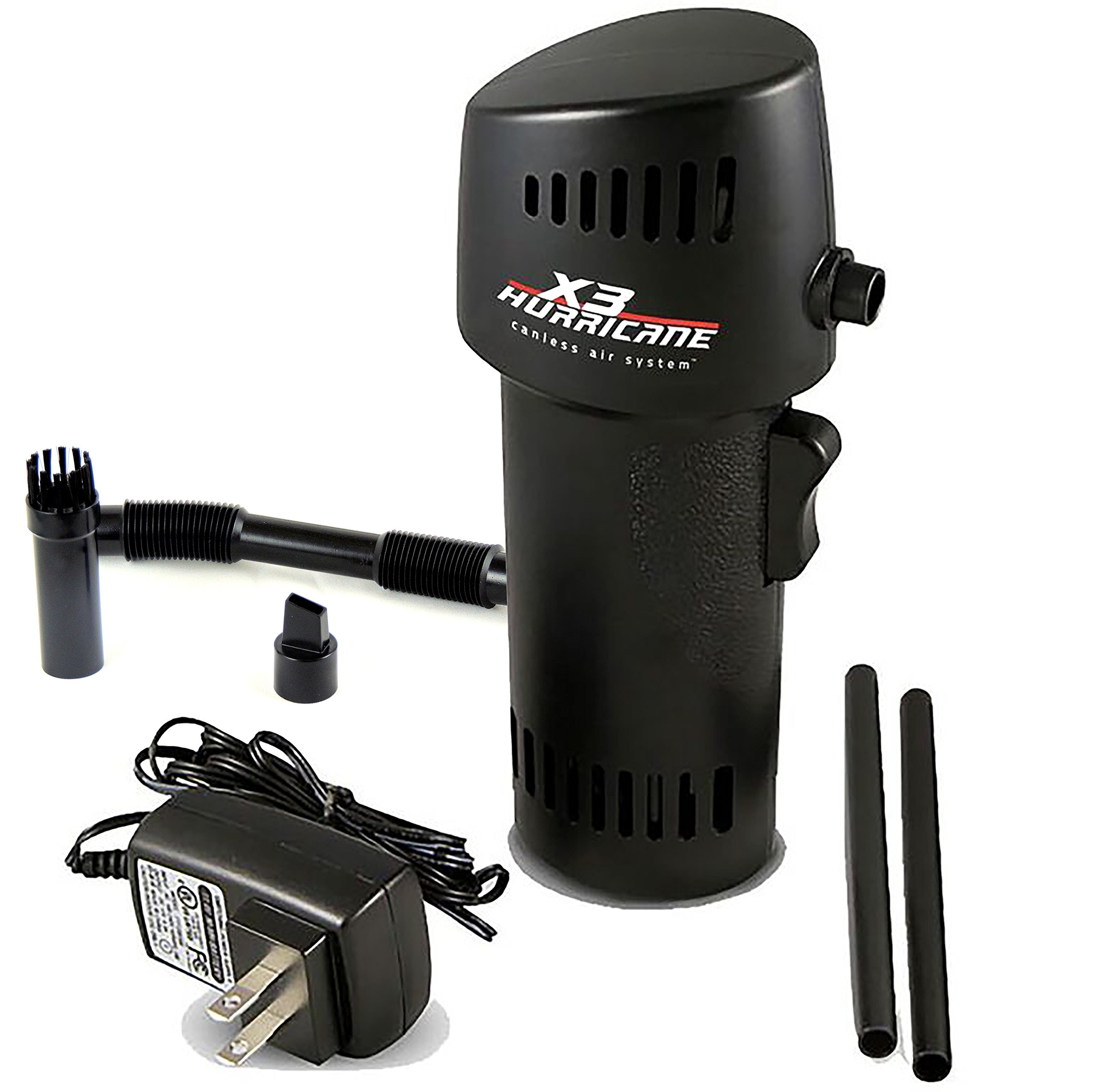 X3 Hurricane Canless Air Compressor - Portable Rechargeable Air Duster for Keyboard, Electronics, PC & Household Cleaning - 5 Nozzle Attachments - Ideal for Office, Gaming Setup & Home Maintenance