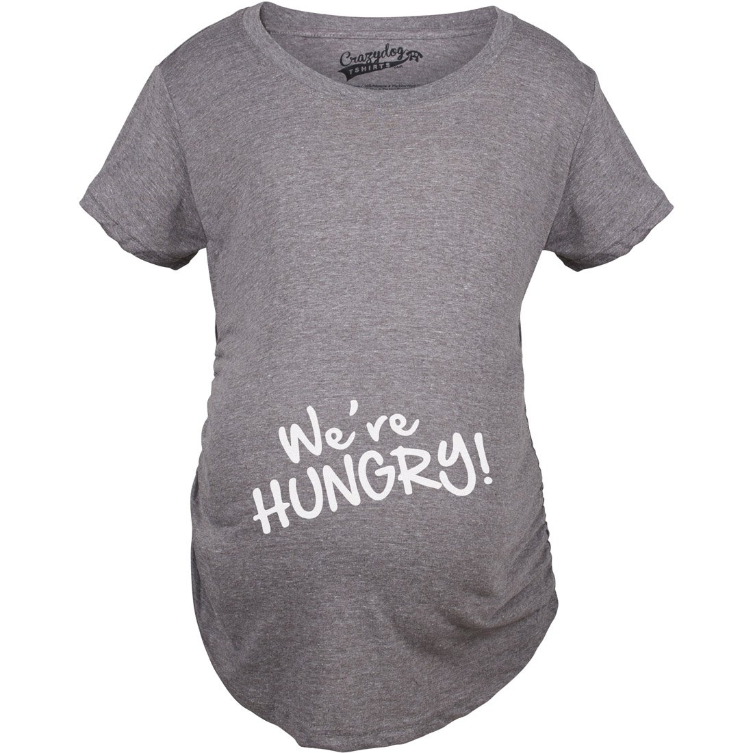 Funny Maternity T-Shirt - 'We're Hungry' Baby Bump Pregnancy Announcement Tee for Expecting Moms | Perfect for Gender Reveal, Baby Shower & Pregnancy Photos