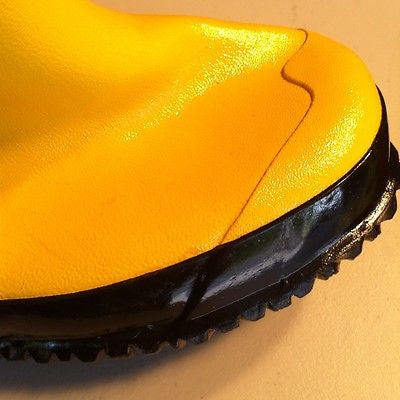 Servus 18 Yellow Rubber Overboots - Size 8 Men / 9.5 Women - Waterproof Work Boot Covers for Outdoor, Farming & Construction (Model A380)