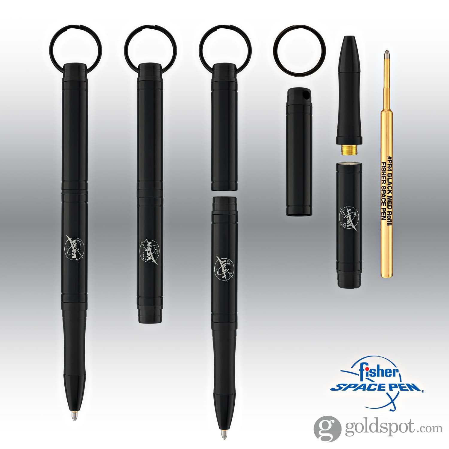 Fisher Space Pen Backpacker Ballpoint Pen - Black with NASA Logo - Compact & Reliable Writing Tool for Outdoor Adventures, Travel, and Everyday Use