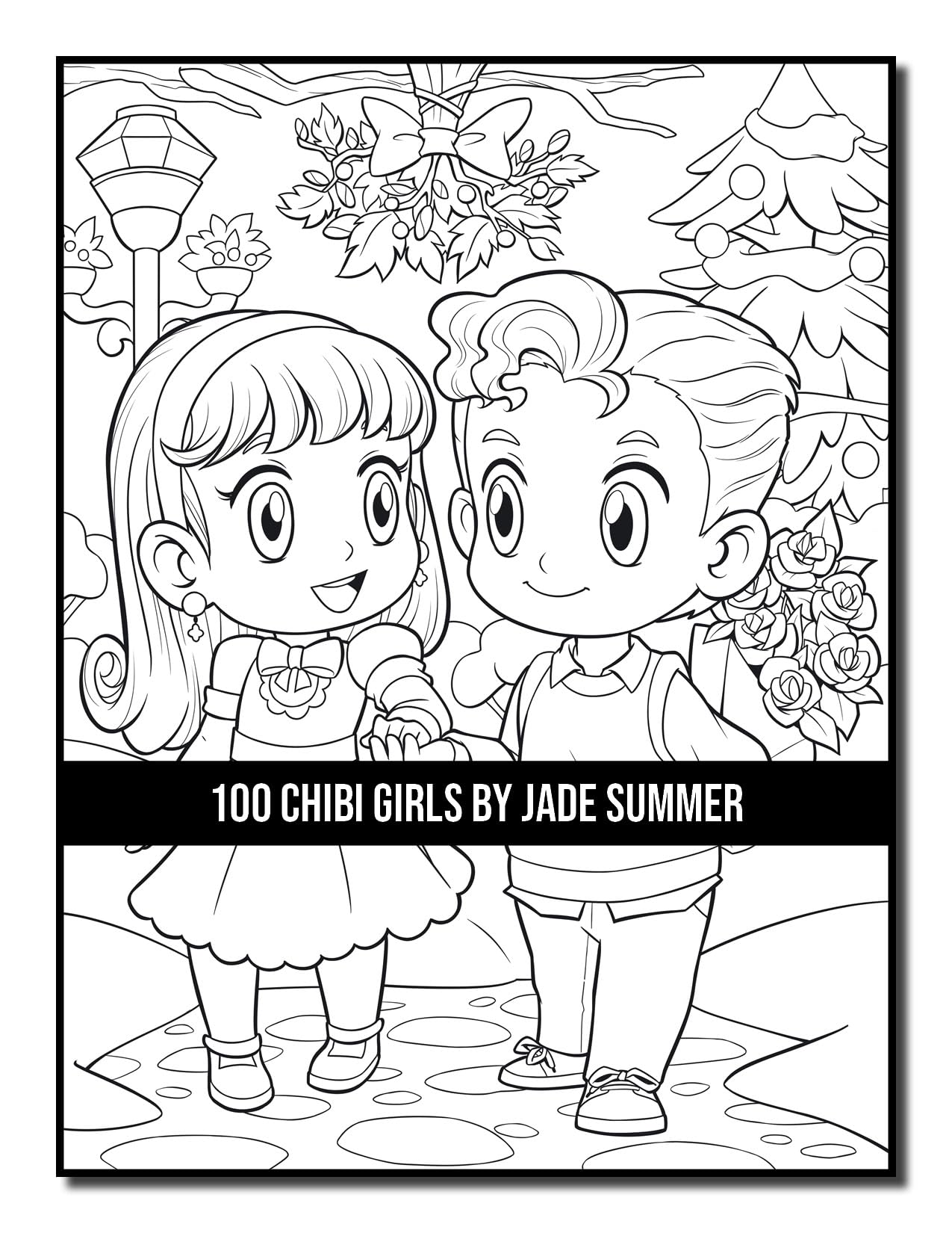 100 Chibi Girls: Cute & Fantasy Adult Coloring Book with Horror & Christmas Themes - Perfect for Stress Relief, Gifts & Creative Relaxation
