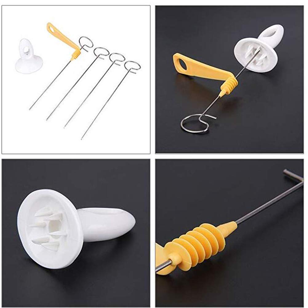 Stainless Steel Manual Spiral Potato Slicer - Tornado Twisted Potato Cutter for Chips & Vegetables | Perfect for Home Cooking, Party Snacks & Restaurant Food Prep