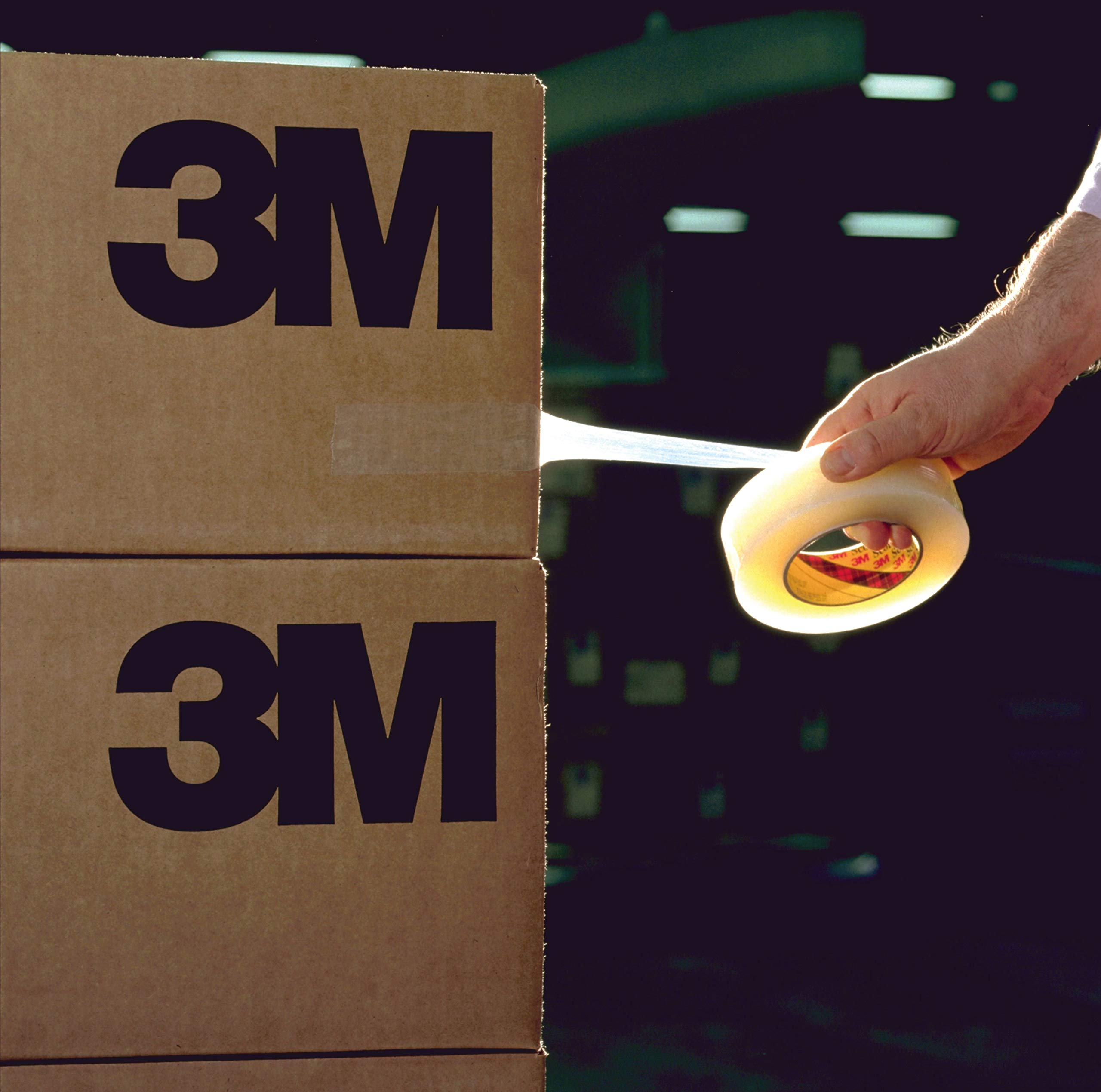 Scotch 73702 Stretchable Tape, 36mm x 500M, 6 Rolls/Case, Clear Polyethylene Film - Perfect for Packaging, Shipping, and Securing Items in Warehouses, Offices, and Homes