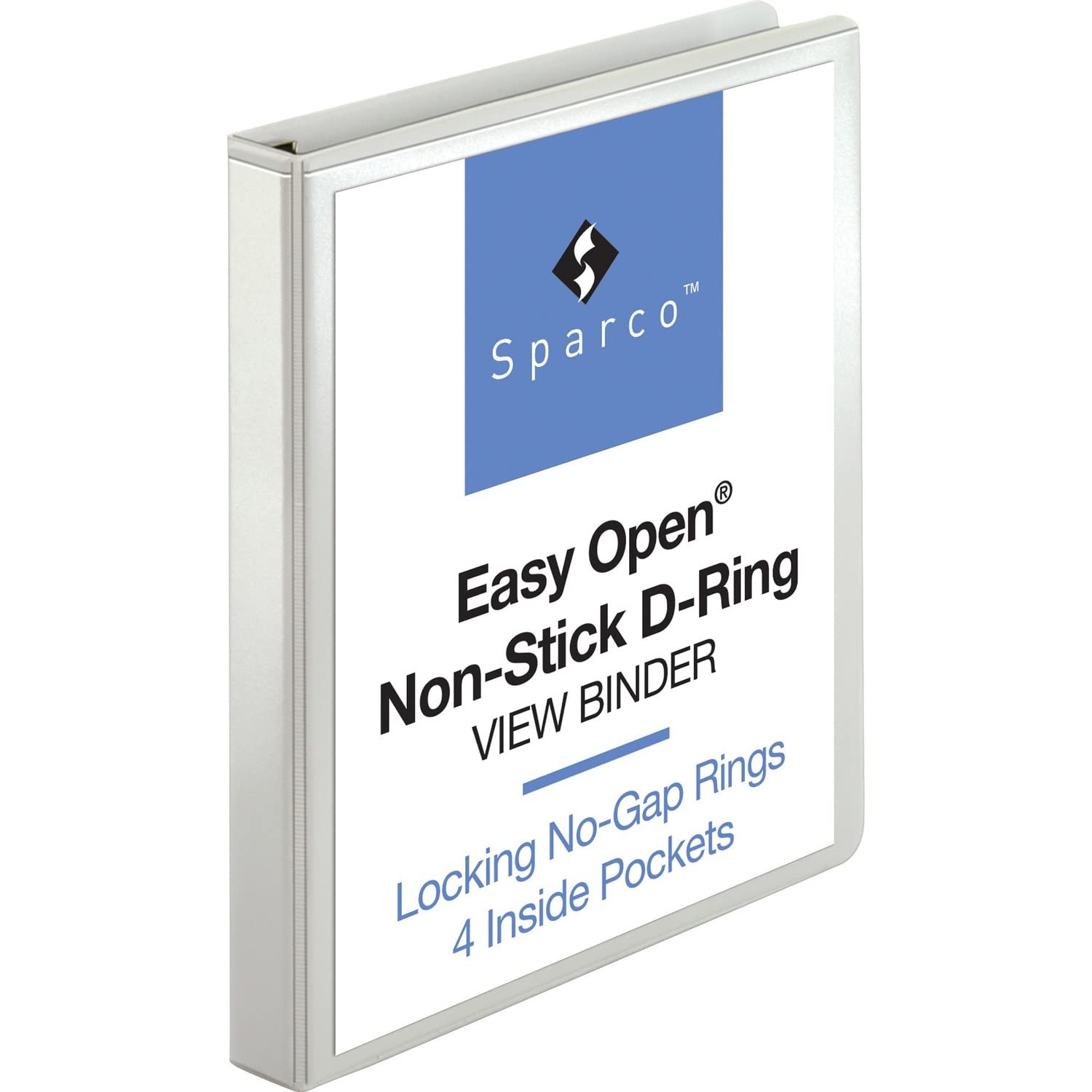 Business Source Locking D-Ring View Binder 1 Inch - Heavy Duty 3-Ring Binder for Office, School & Home Organization - Secure Document Storage for Reports, Presentations & Files