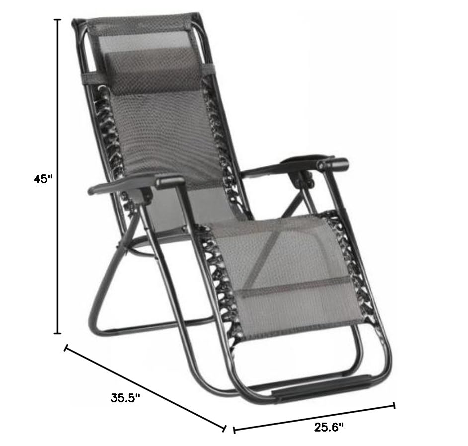 Premium Zero Gravity Reclining Lounge Chair with Adjustable Sunshade & Snack Tray - 2 Pack Black Outdoor Patio Furniture for Pool, Beach, Yard & Travel Relaxation | Perfect for Sunbathing, Camping & Backyard Lounging