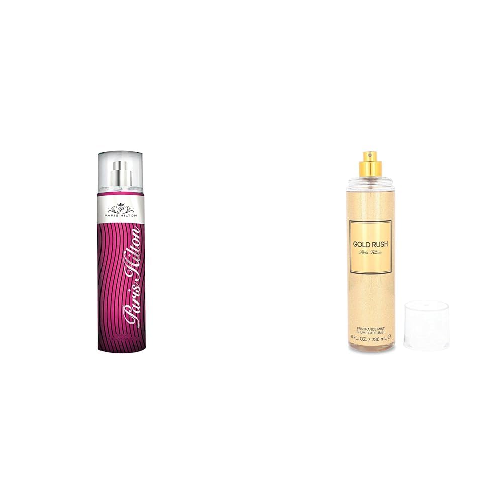 Paris Hilton Body Mist for Women - 8 oz Perfume Spray & Gold Rush Fragrance Bundle | Long-Lasting Floral & Fruity Scents for Daily Wear, Date Night & Special Occasions