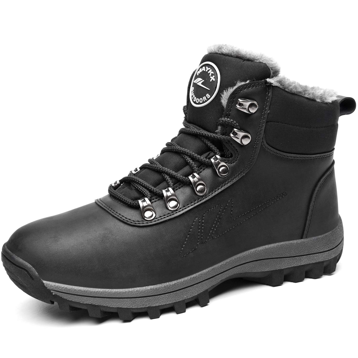 Impdoo Men's & Women's Winter Snow Boots - Waterproof, Warm Fur Lined, Non-Slip Leather Ankle Boots for Hiking & Climbing (US Sizes 4-14.5) - Perfect for Snowy Adventures & Outdoor Activities