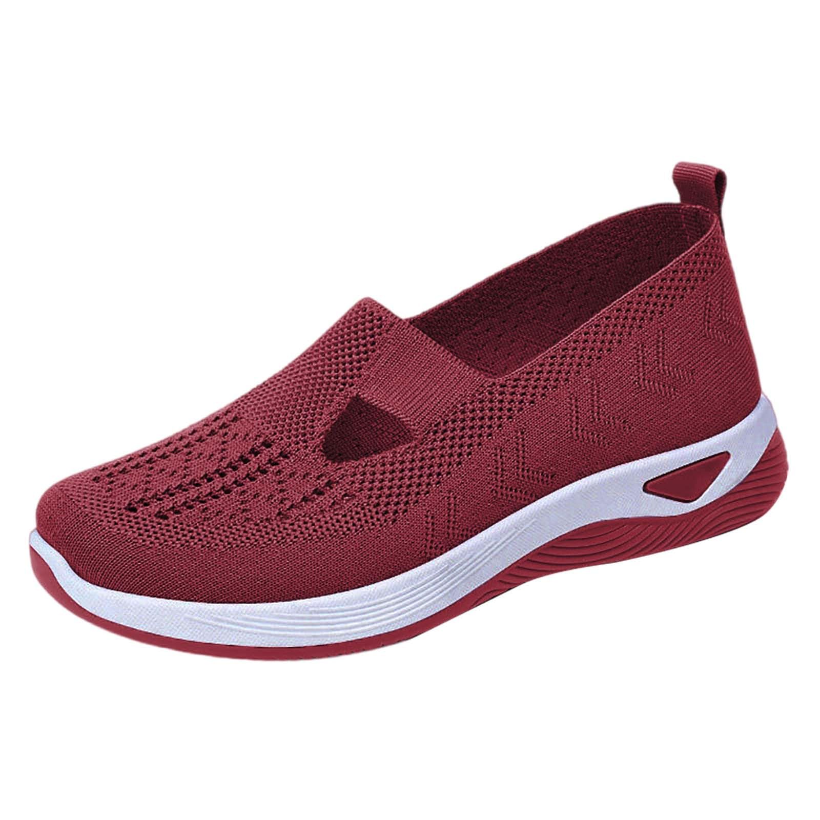 **Men's & Women's Slip-On Running Shoes - Arch Support, Wide Width, Lightweight & Comfortable Sneakers for Casual Wear, Walking, and Christmas Gifts**