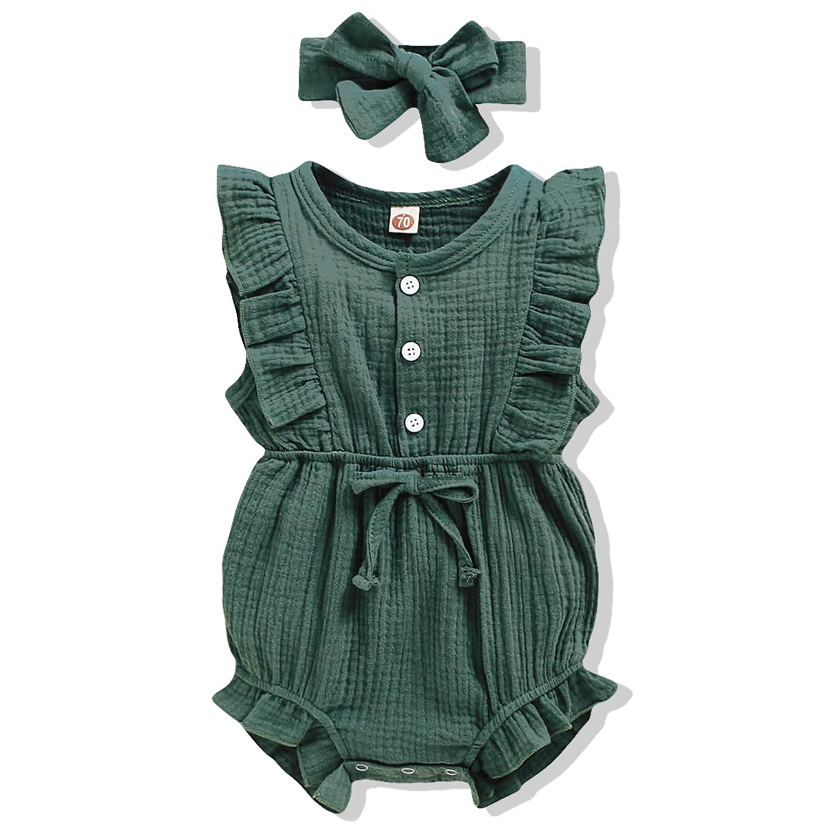 Renotemy Newborn Baby Girl Clothes - Soft Cotton Summer Romper Jumpsuit with Short Sleeves | Perfect for Playtime, Photo Shoots & Everyday Wear