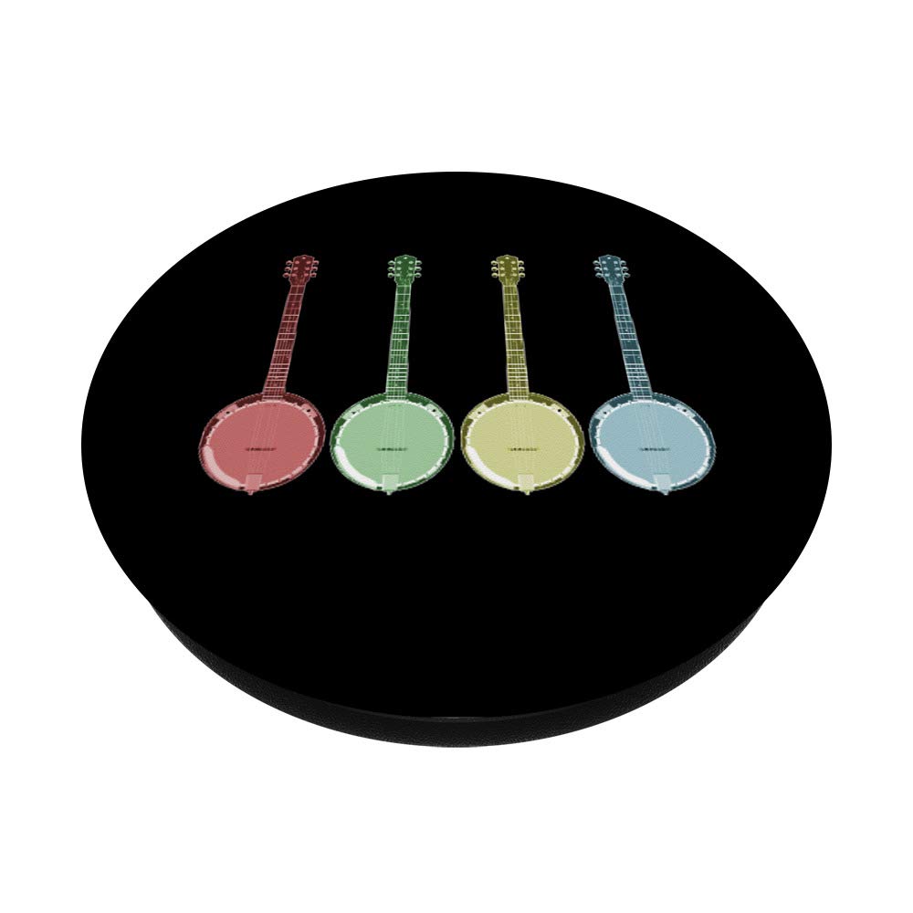 Vintage Bluegrass Banjo Design PopSockets Phone Grip & Stand - Retro Music Gift for iPhone, Samsung, Tablets - Perfect for Concerts, Road Trips & Music Lovers