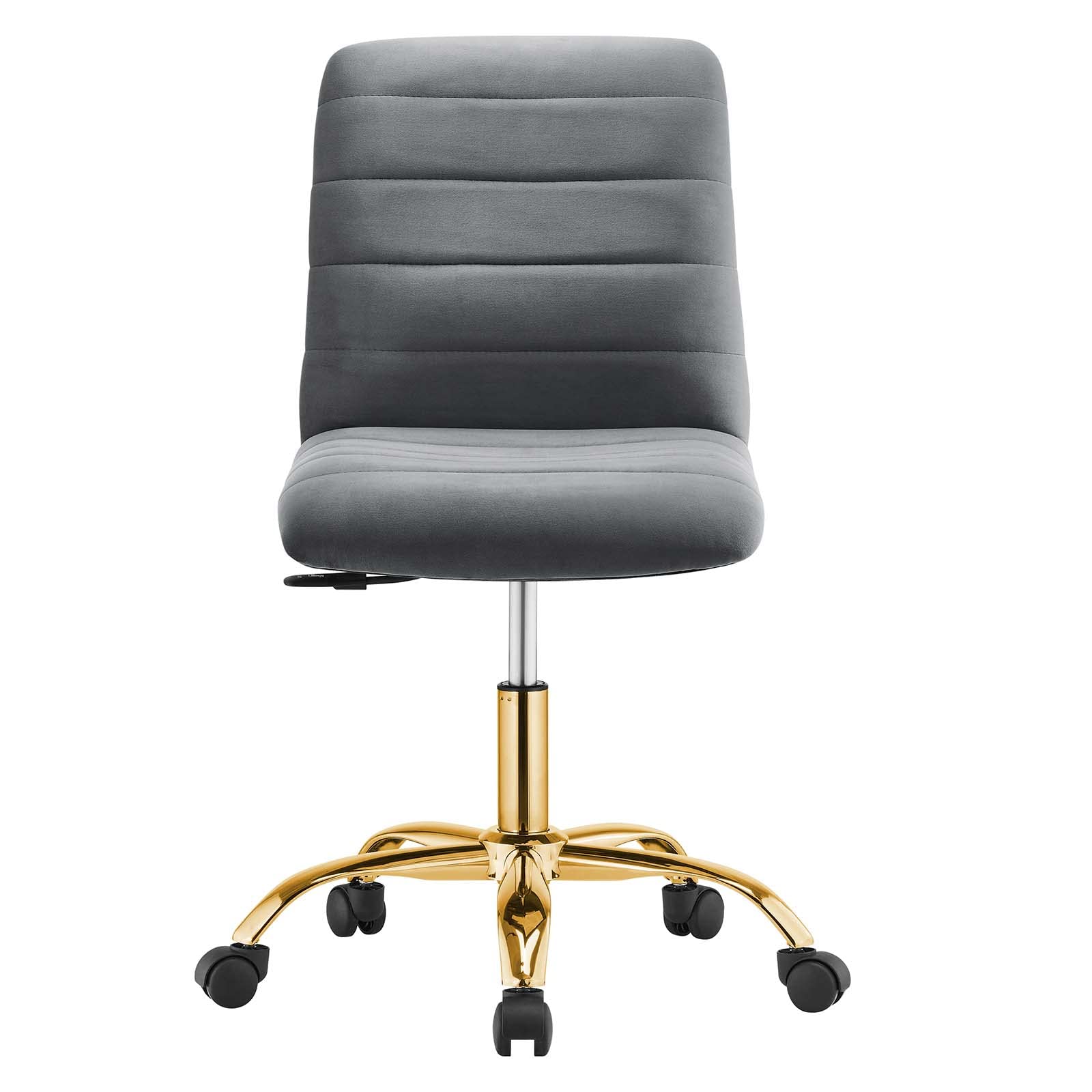 Modway Ripple Office Desk & Chair Set - Gold Gray for Home Workspace