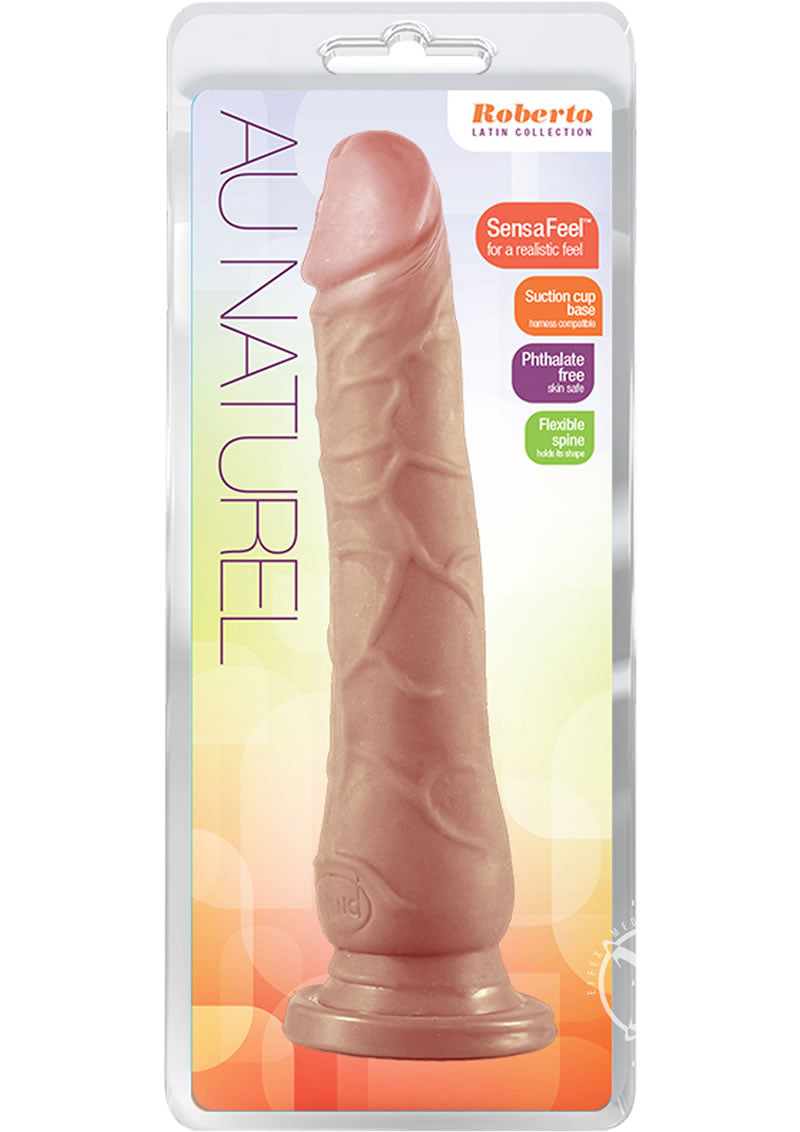 Au Naturel Roberto Dildo 9 Inch Realistic Caramel Dildo - Perfect for Solo Play, Couples & BDSM Scenes