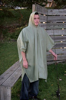 Waterproof Green Vinyl Rain Poncho for Outdoor Activities - Hiking, Camping, Fishing & Festivals | Boulder Creek Unisex Rainwear