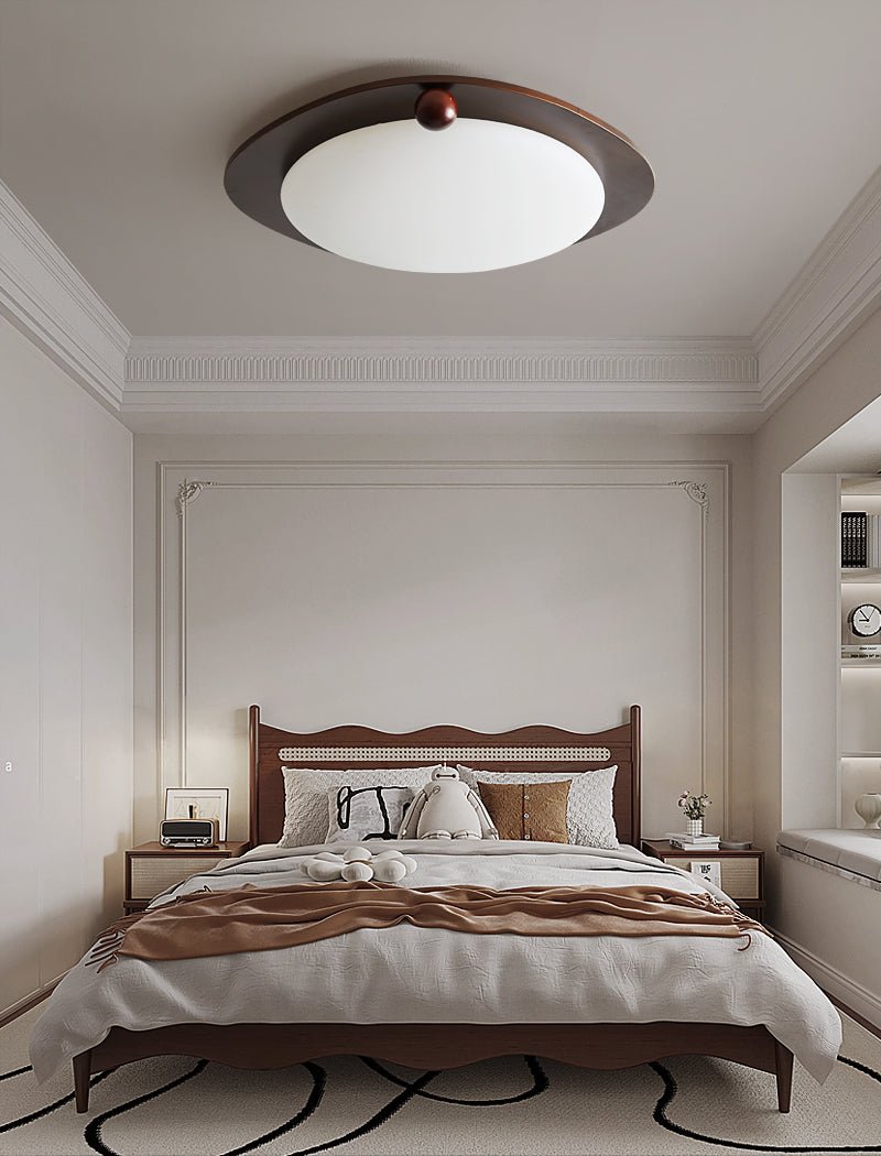 Amalphi Modern Ceiling Light Fixture - LED Flush Mount Lighting for Bedroom, Living Room, Kitchen - Energy Efficient Dimmable Indoor Light (Black/White) | Perfect for Home, Office & Commercial Spaces
