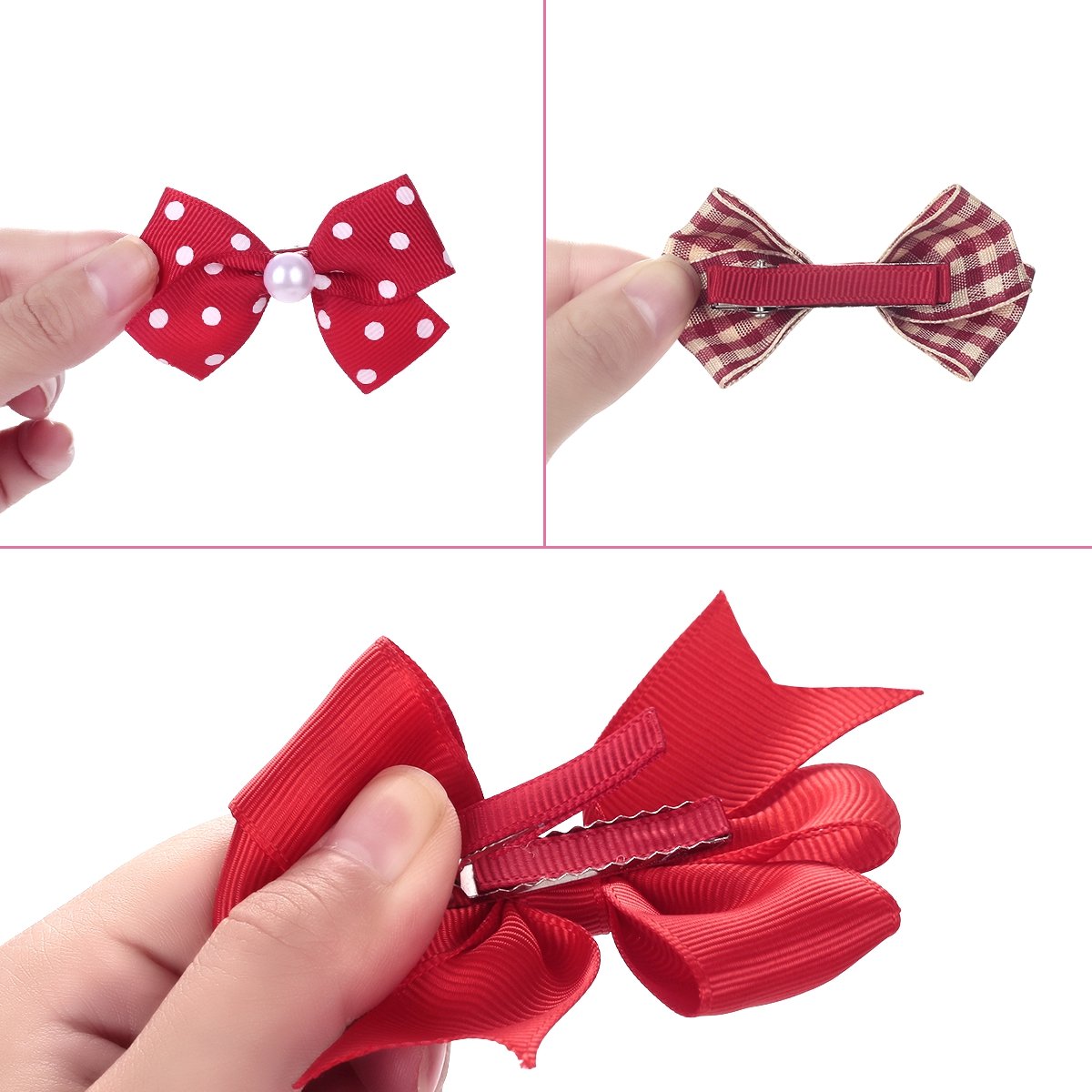 Adorable Baby Girls Hair Bow Clips & Barrettes Set with Hair Bow Holder - Perfect for Toddler Outfits, Birthday Parties & Photo Shoots