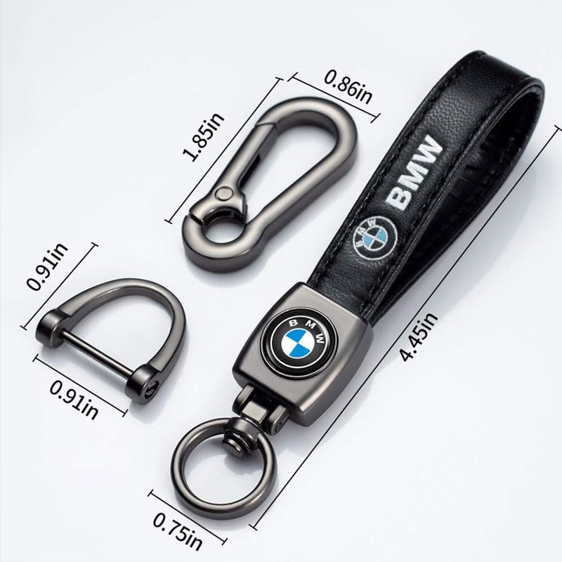 Genuine Leather Car Keychain Holder - Durable Key Ring & Key Fob Organizer for Men Women - Perfect for Car Keys, House Keys, Office Keys & Daily Essentials