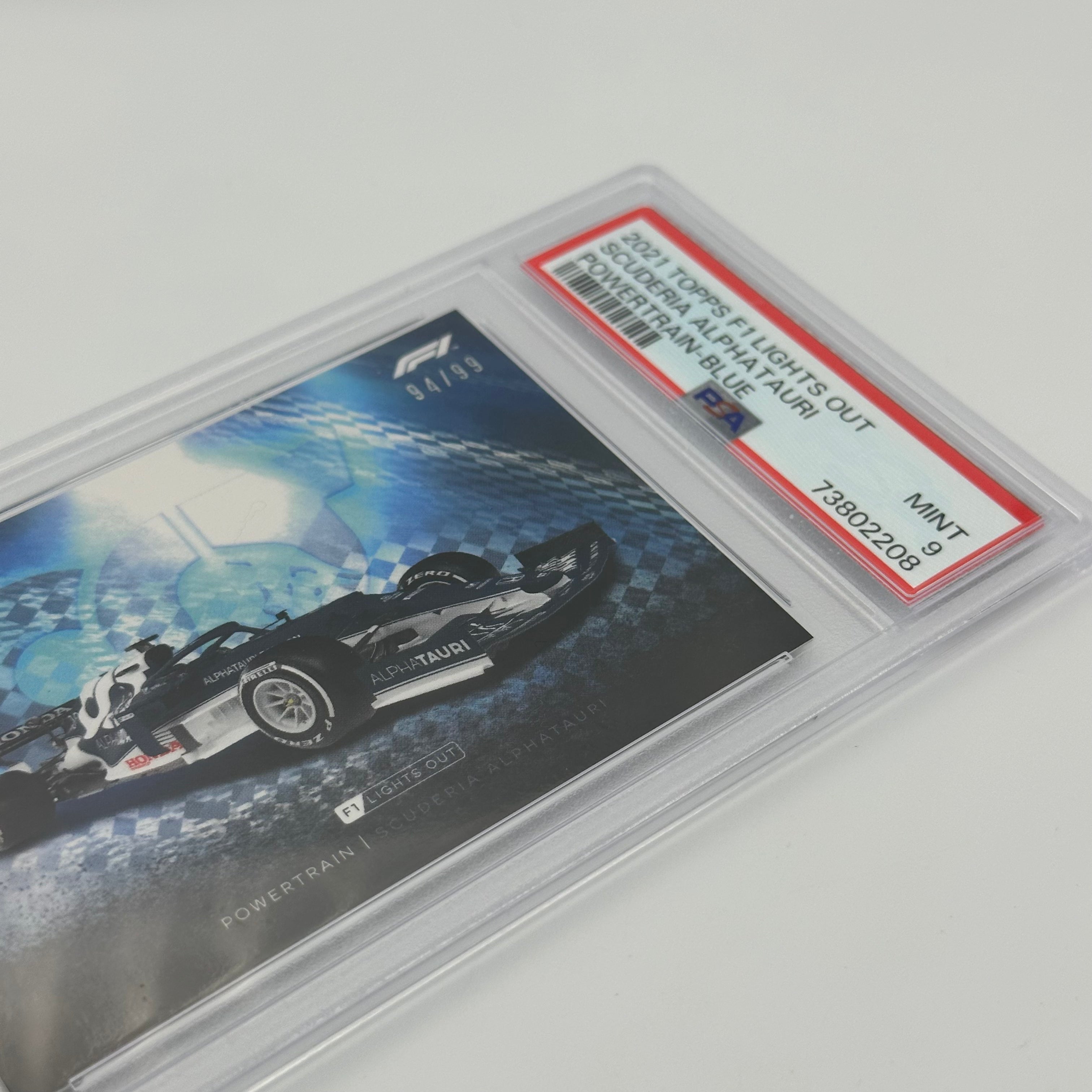 PSA 9 94/99 Scuderia AlphaTauri Powertrain Blue Racing Card - Rare Collectible for F1 Fans & Sports Memorabilia Enthusiasts (Perfect for Display, Trading, and Investment)