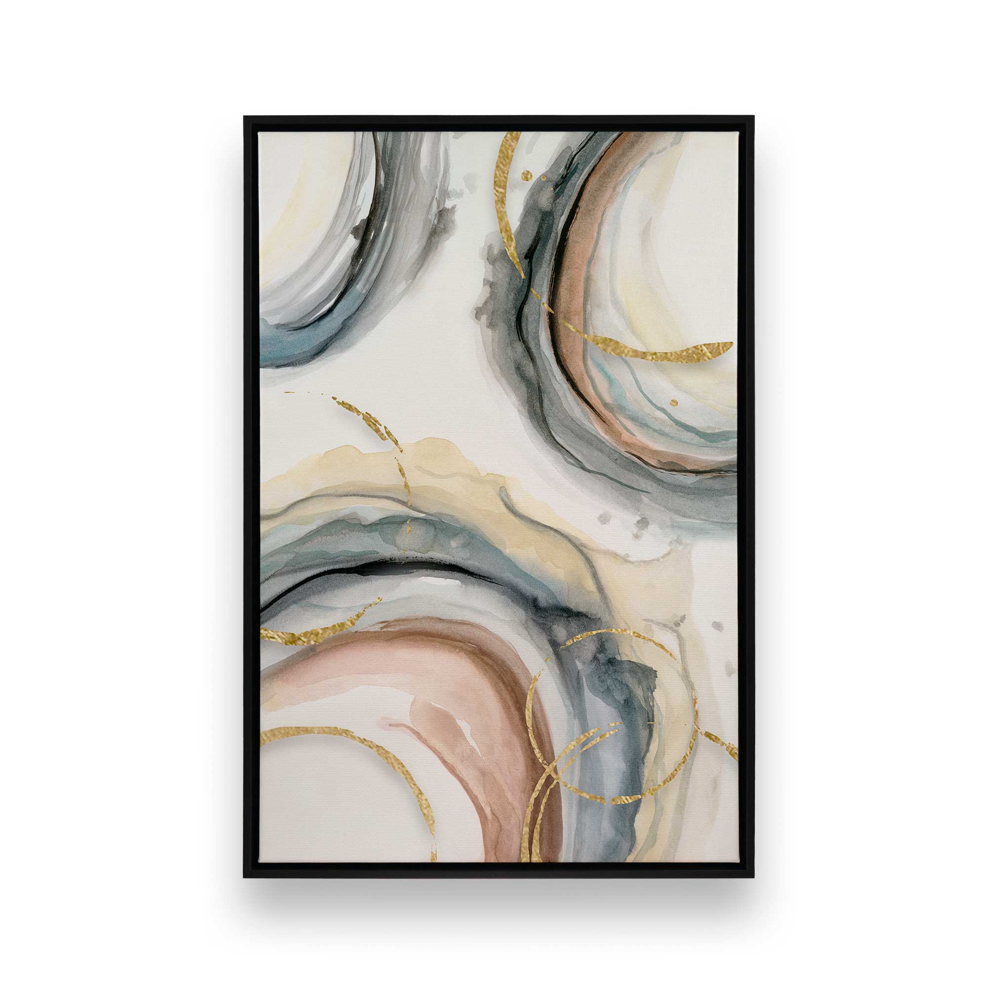Golden Echoes v2 Canvas Wall Art Print - Modern Home Decor for Living Room, Bedroom & Office