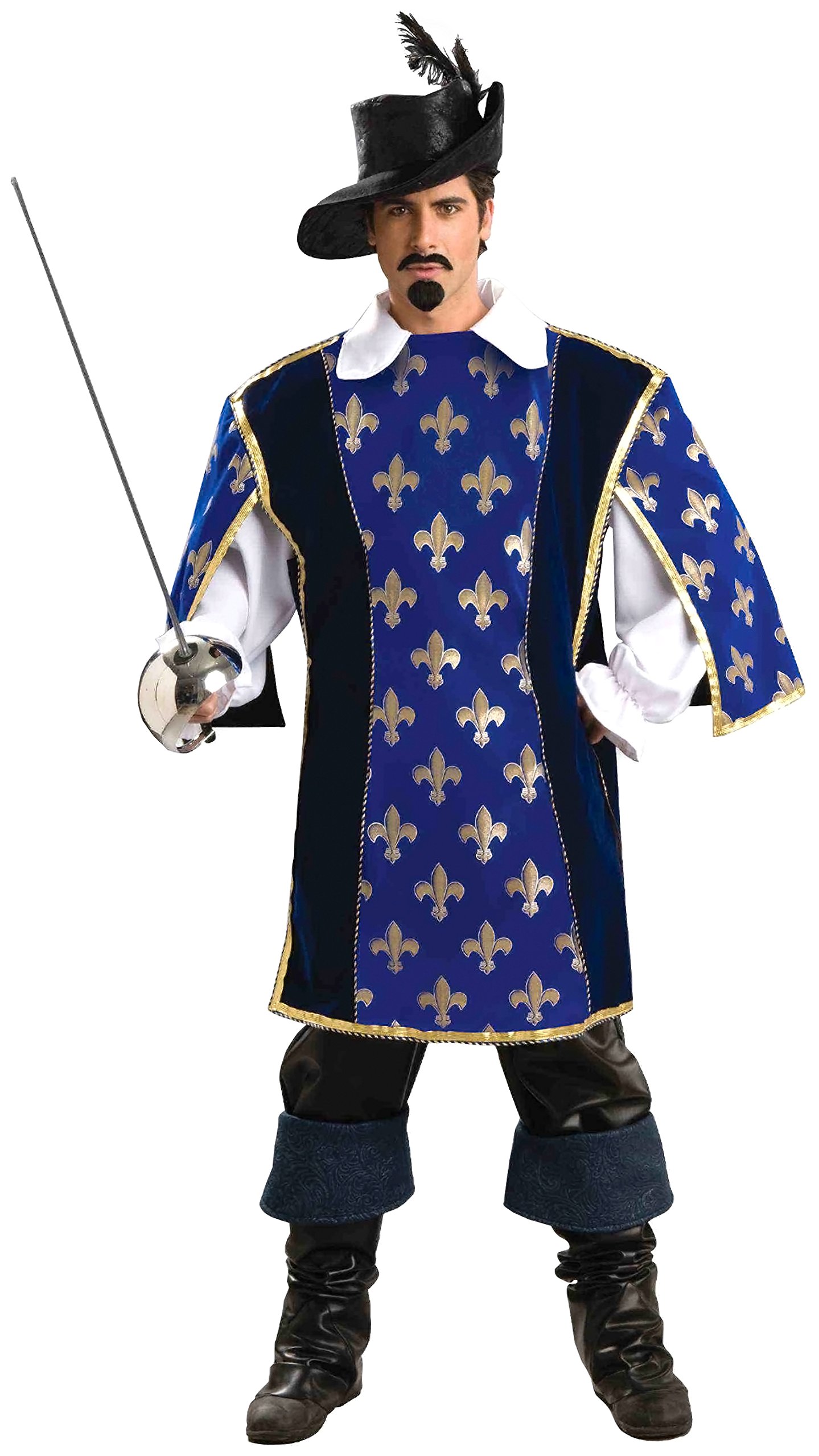Men's Musketeer Costume - Premium Designer Renaissance Outfit for Halloween, Cosplay & Themed Parties | Authentic 17th Century Style with Hat, Boots & Accessories