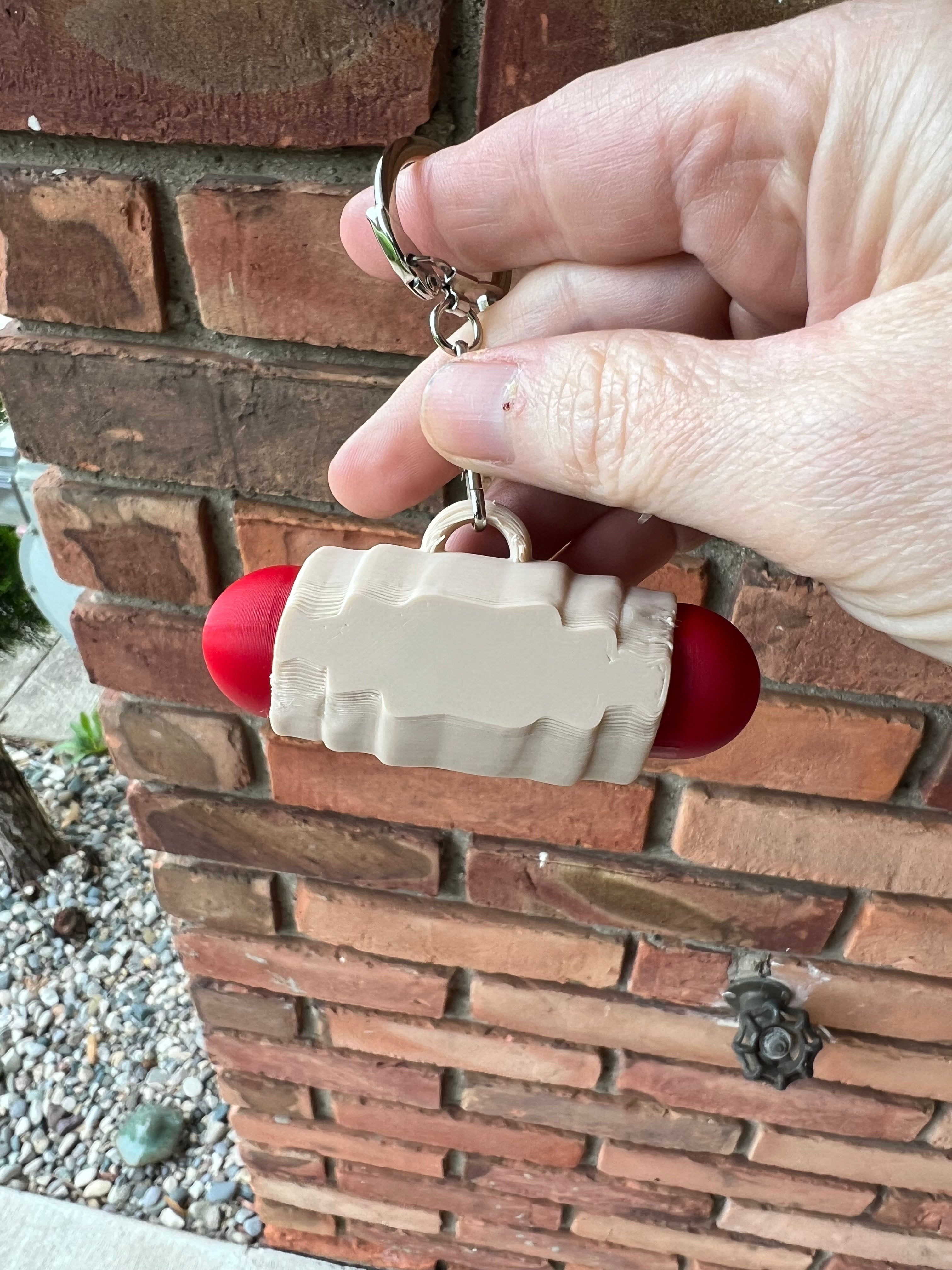 Sensory Fidget Toy Keychain - Pig in a Blanket Clicker for Anxiety Relief, ADHD & Stress Relief - Perfect for Office, Travel & Classroom Focus (2 Pack)