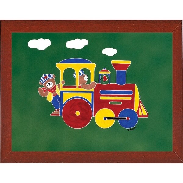 BearRy Happy Conductors SHERAS68808 Print 21x28.25 by Shelly Rasche - Vibrant Wall Art for Kids Room, Nursery Decor & Playroom Decoration