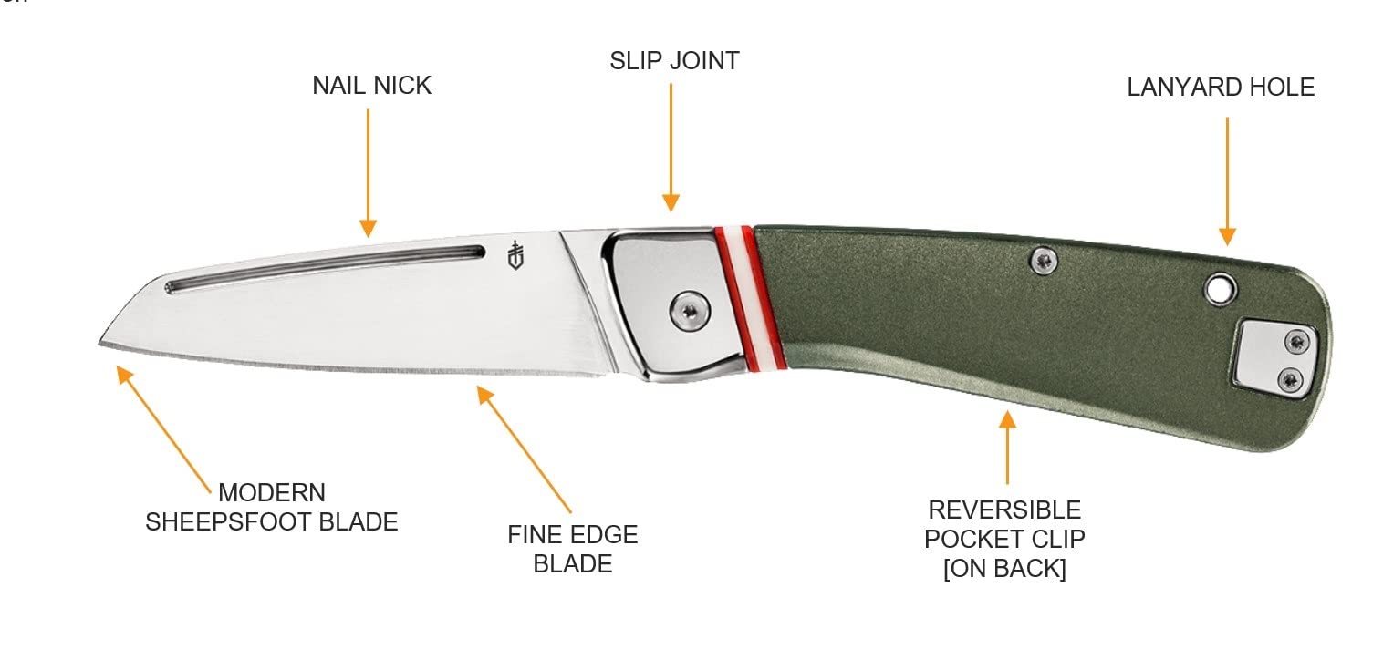 Gerber EDC Folding Knife - Compact, Durable & Lightweight for Everyday Carry, Outdoor Adventures & Survival Gear | Unisex Adult Multi-Tool Pocket Knife