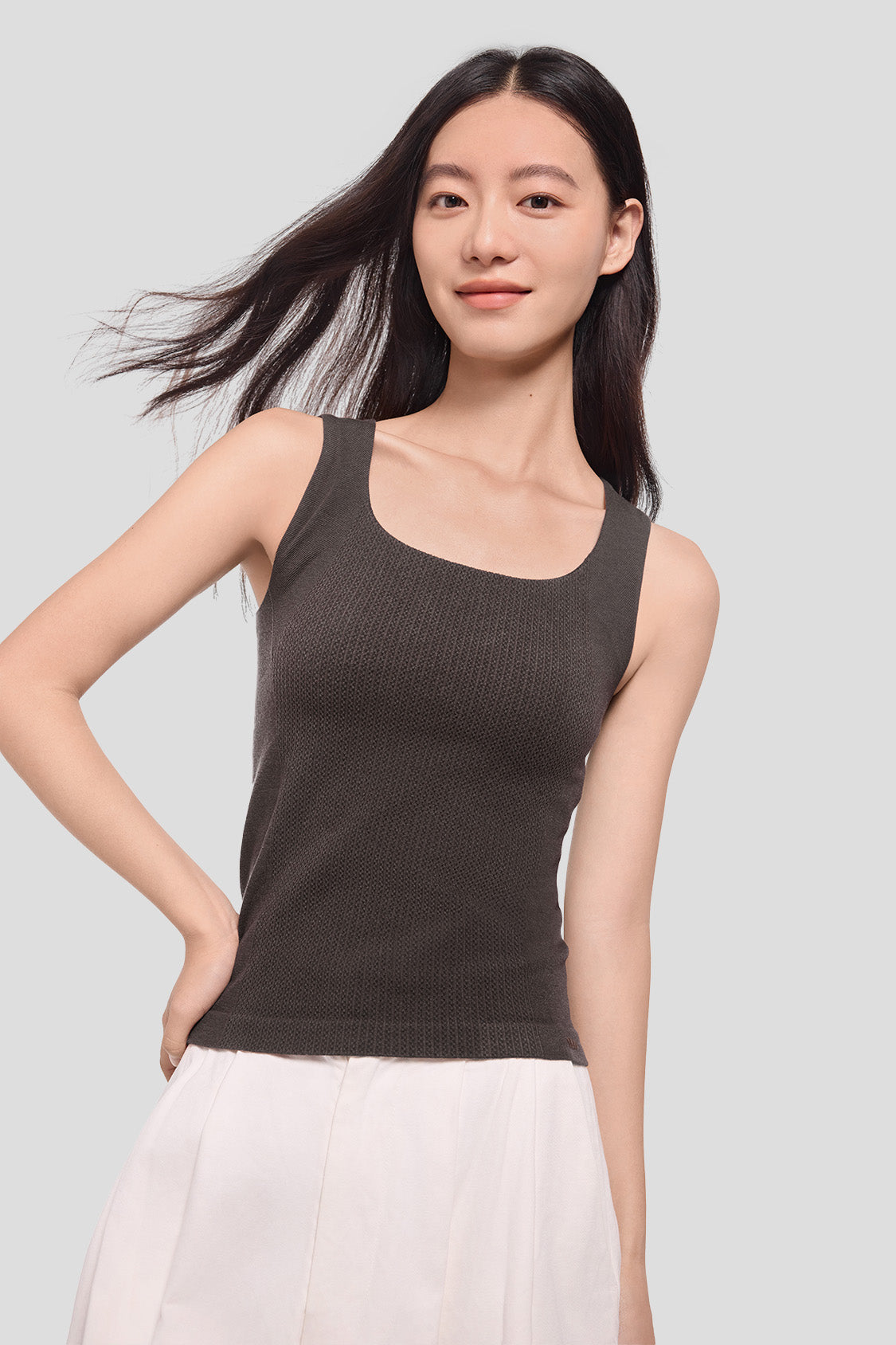 ShapeCore Women's Square Neck Thermal Vest - Cozy Fleece Lined Winter Layering Piece for Outdoor Activities and Casual Wear
