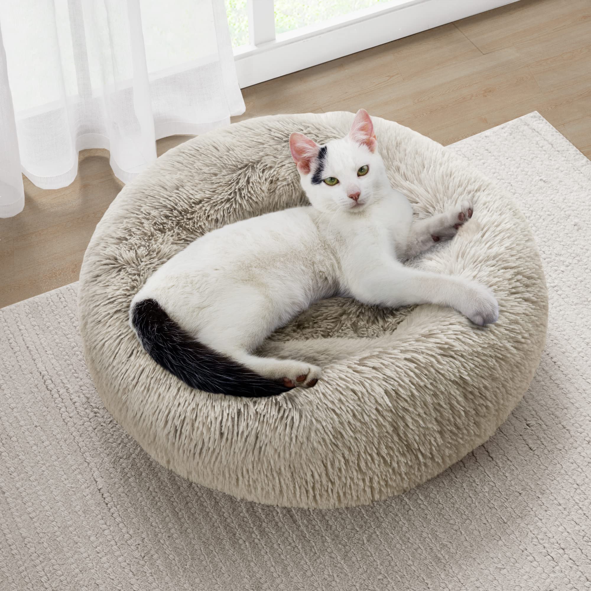 Orthopedic Dog Bed with Memory Foam - Soft Faux Fur Pet Couch for Indoor Cats & Dogs, Machine Washable - Perfect for Calming & Comfort