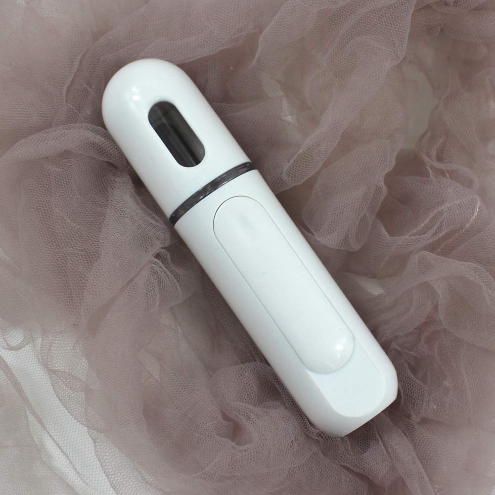 Portable Nano Facial Mister - Mini Cool Mist Steamer for Hydrating & Moisturizing Skin Care | Perfect for Makeup Setting, Pore Cleaning, Eyelash Extensions & Summer Cooling | Travel-Friendly Face Sprayer (White)
