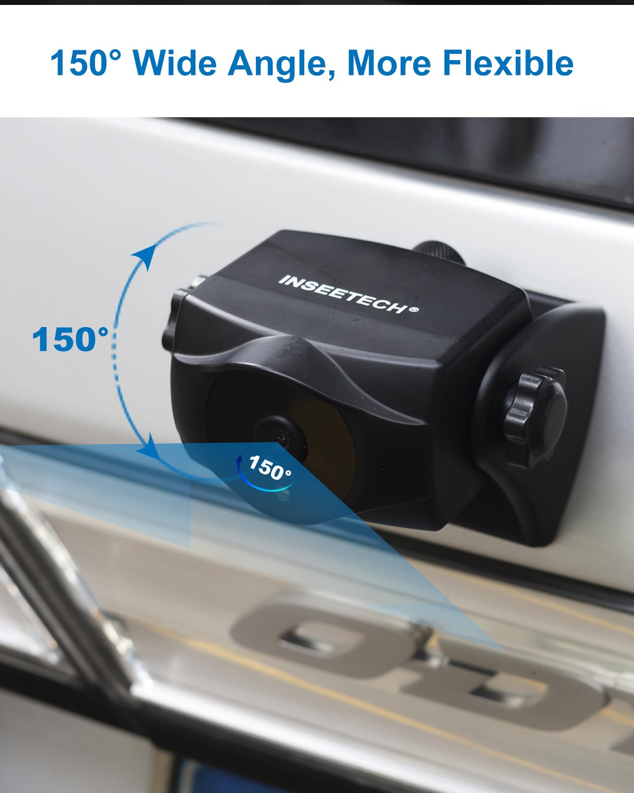 INSEETECH 1080P Magnetic Wireless Backup Camera with 90-Day Standby Battery - Waterproof Front/Rear View Camera for Trailers, Boats, RVs, Trucks & Cars - Compatible with iPhone, iPad & Android - Perfect for Safe Parking, Hitching & Towing