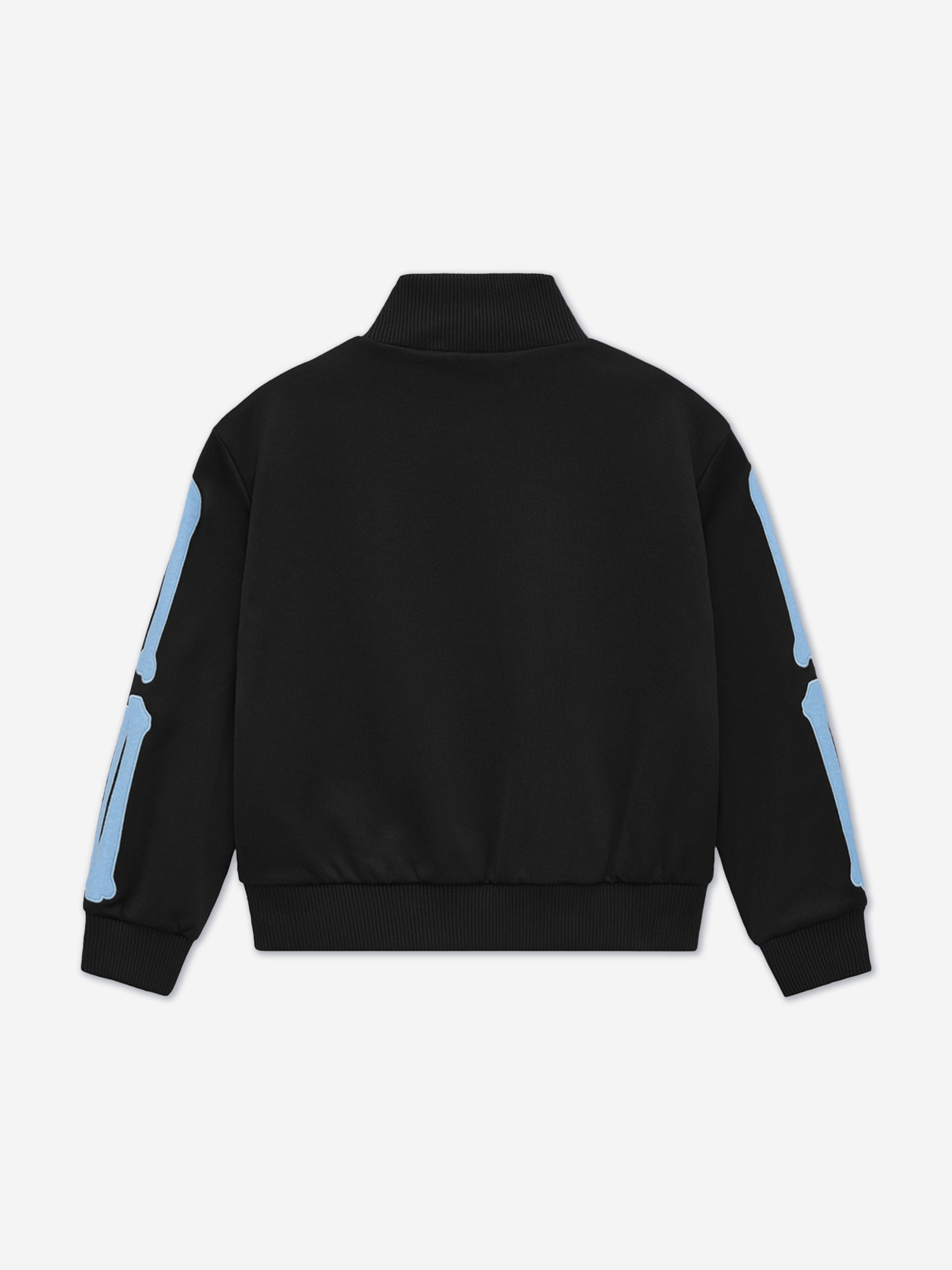 Amiri Kids Bones Track Jacket - Black | Stylish Athletic Jacket for Boys & Girls | Perfect for School, Sports & Casual Outings