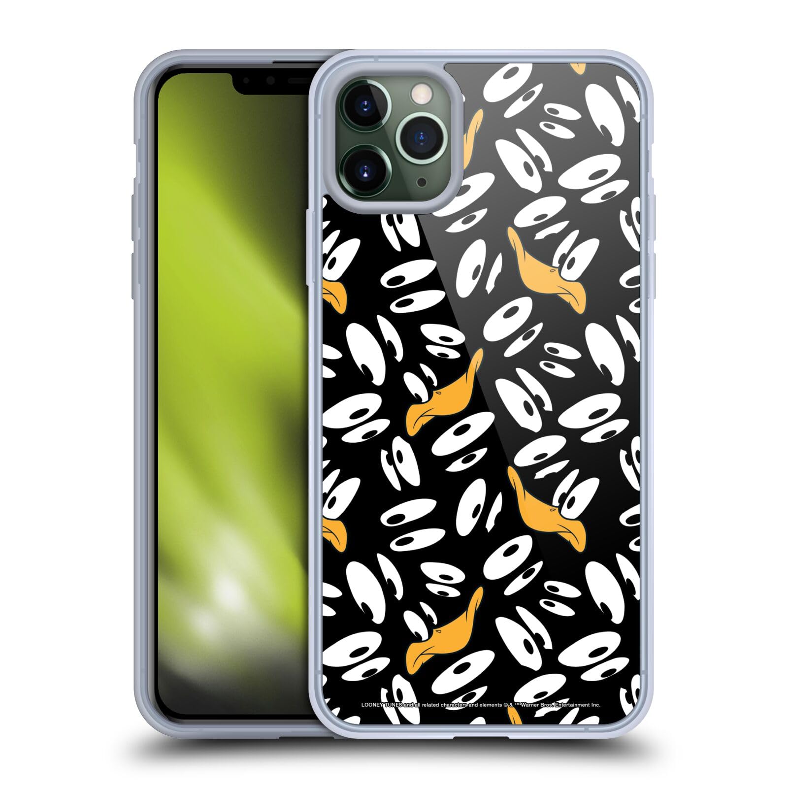 Officially Licensed Looney Tunes Daffy Duck Soft Gel Phone Case for Apple iPhone 11 Pro Max - Cute Cartoon Design, Shockproof Protection - Perfect for Daily Use, Gift Giving & Fans Collection