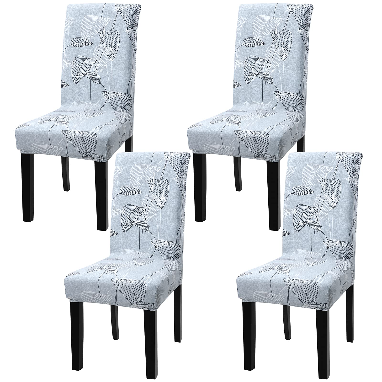 Fuloon 4 Pack Stretchable Washable Dining Chair Covers - Removable Slipcovers for Home, Hotel, Wedding & Banquet - Perfect for Dining Rooms, Ceremonies & Party Decorations