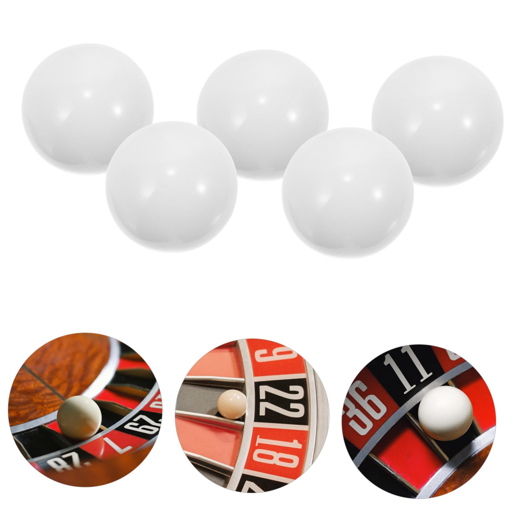 KICHOUSE 5pcs Roulette Wheel Beads - Casino Party Game Spinner for Birthday, Bar, Casino Night & Family Game Night - Perfect for Table Games, Drinking Games & Festive Events