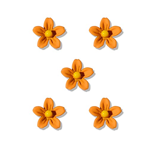 5Pcs 3D Alloy Nail Art Flower Decorations - Beautiful Multifunctional Nail Ornaments for Girls | Perfect for DIY Nail Art, Bridal Manicures & Party Nail Designs