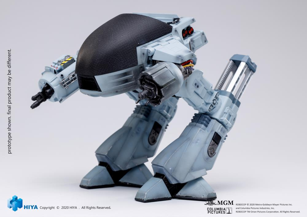 1/18 Scale HIYA 4-inch RoboCop ED-209 Battle Damaged Action Figure - Exquisite Mini Collectible Series for Display & Diorama Scenes