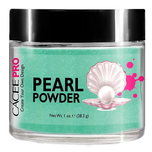 Cacee Pearl Powder Nail Art - #61 Pastel Turquoise Nail Polish Dust for DIY Gel Nail Designs | Perfect for Manicures, Pedicures & Nail Art at Home or Salon